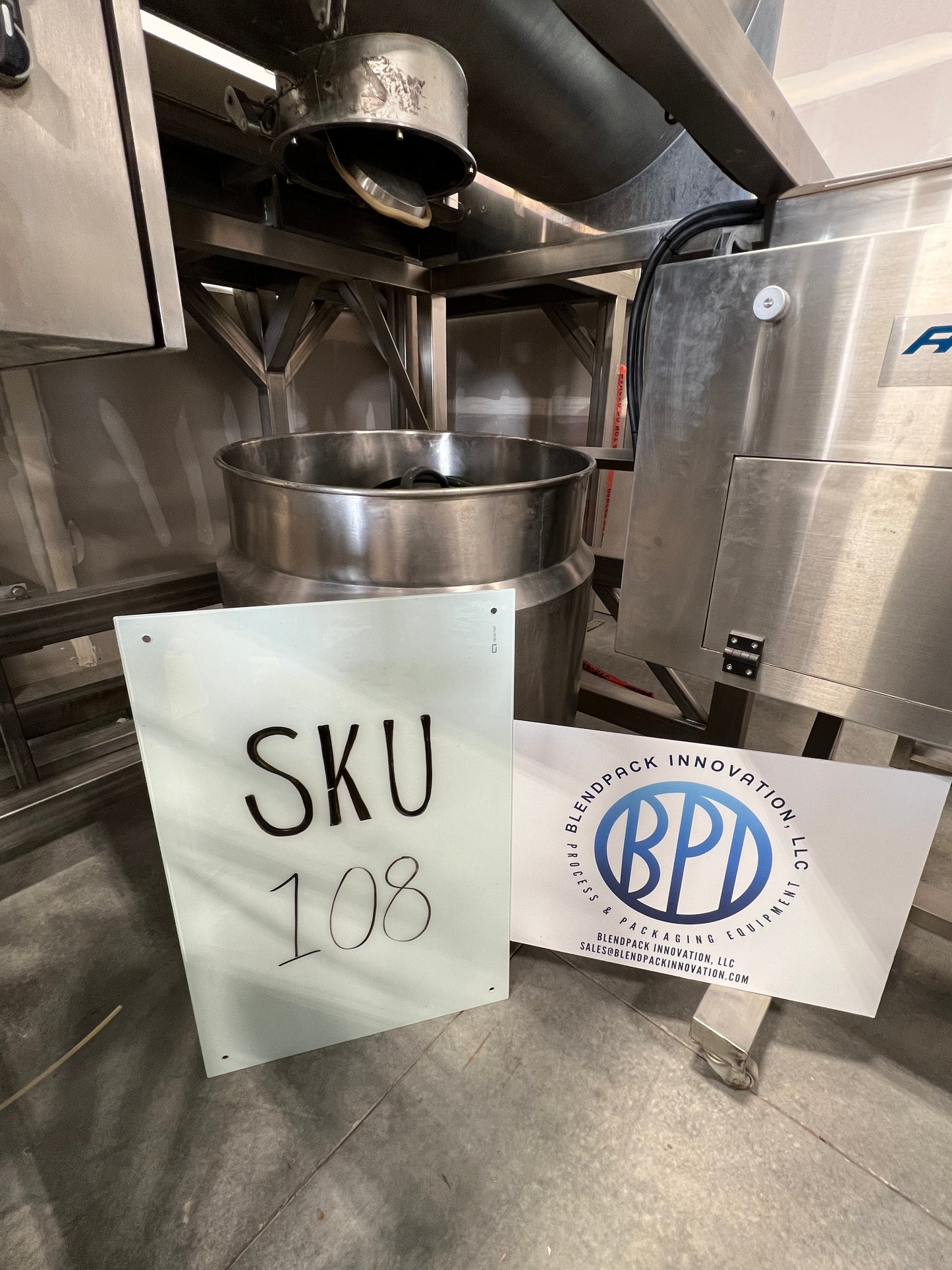 Approx 50-Gallon (Approximately) Stainless Steel Jacketed Kettle