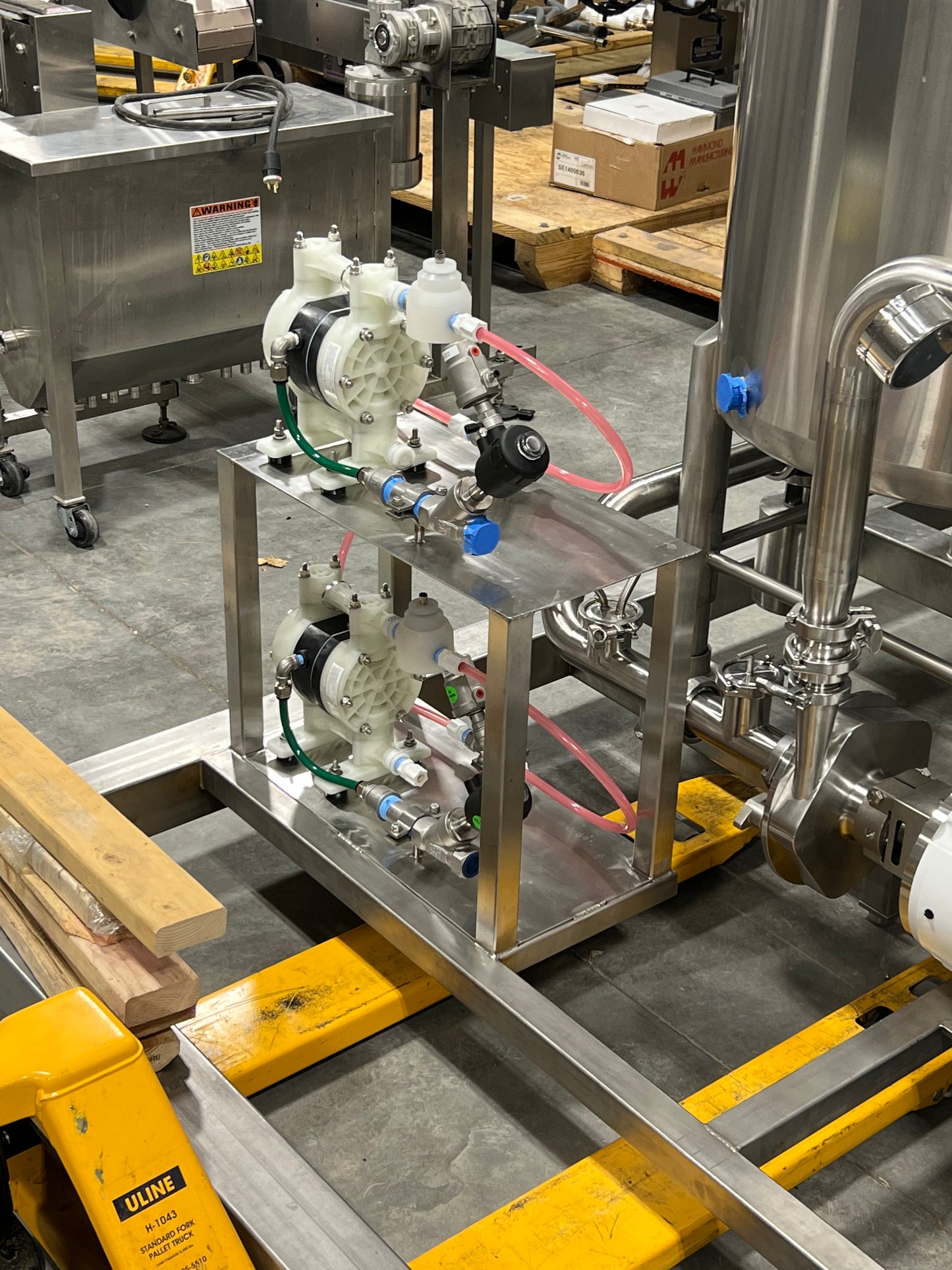 NEW - CIP SKID - 3 Tank Automatic CIP Skid with Heat Exchanger and Chemical Injection