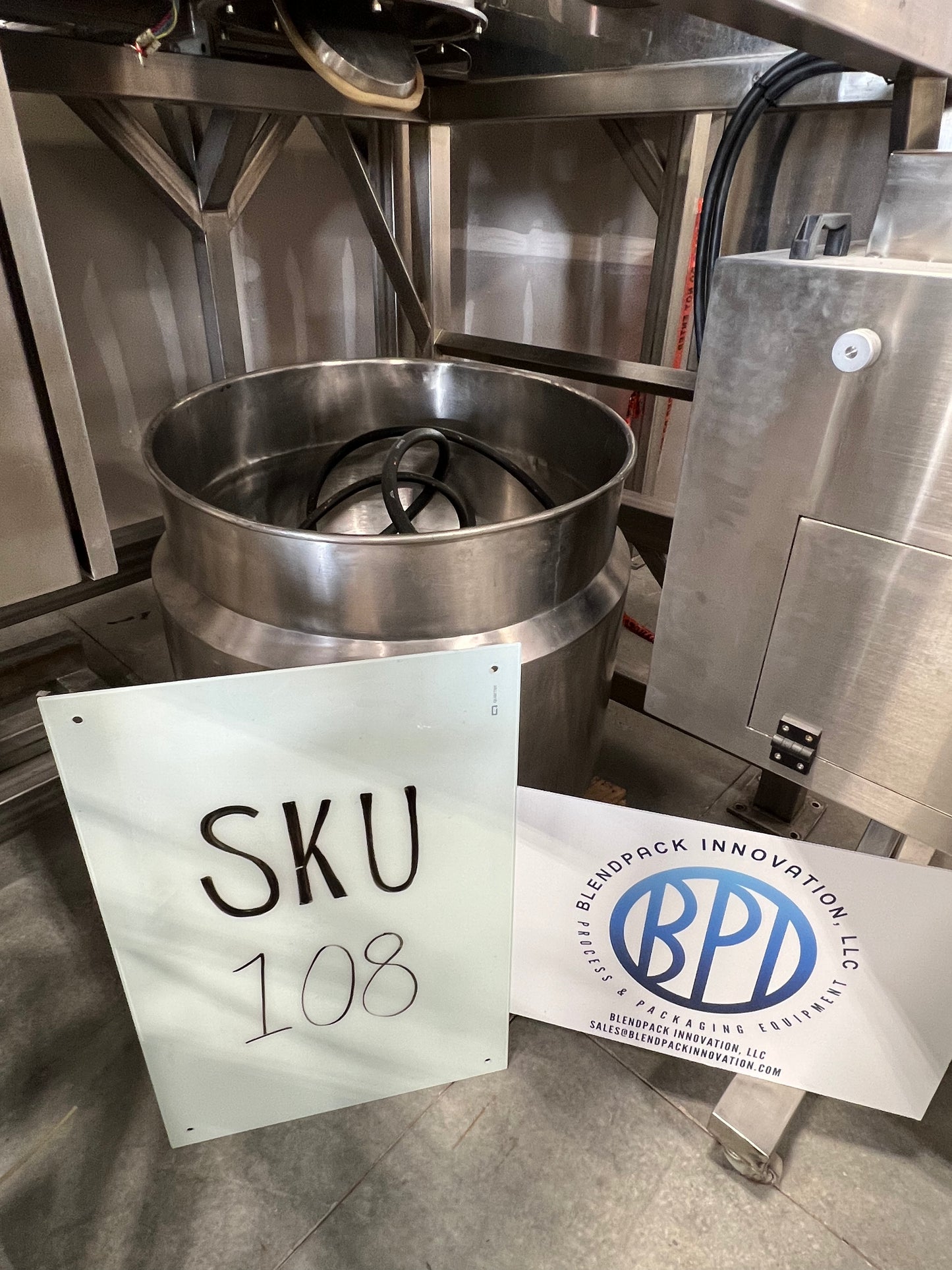 Approx 50-Gallon (Approximately) Stainless Steel Jacketed Kettle