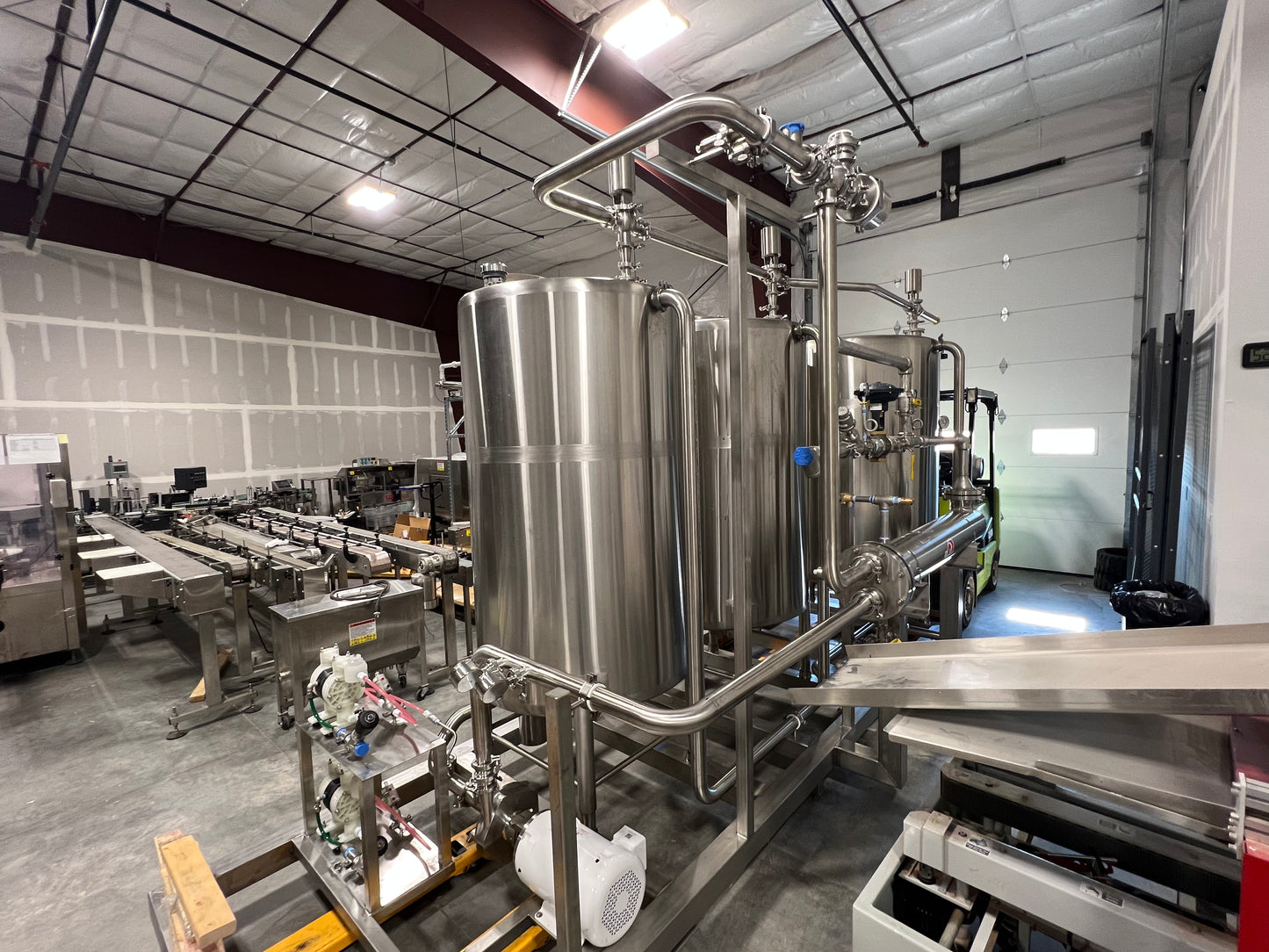 NEW - CIP SKID - 3 Tank Automatic CIP Skid with Heat Exchanger and Chemical Injection