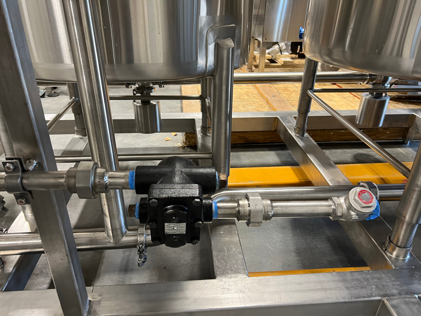 NEW - CIP SKID - 3 Tank Automatic CIP Skid with Heat Exchanger and Chemical Injection