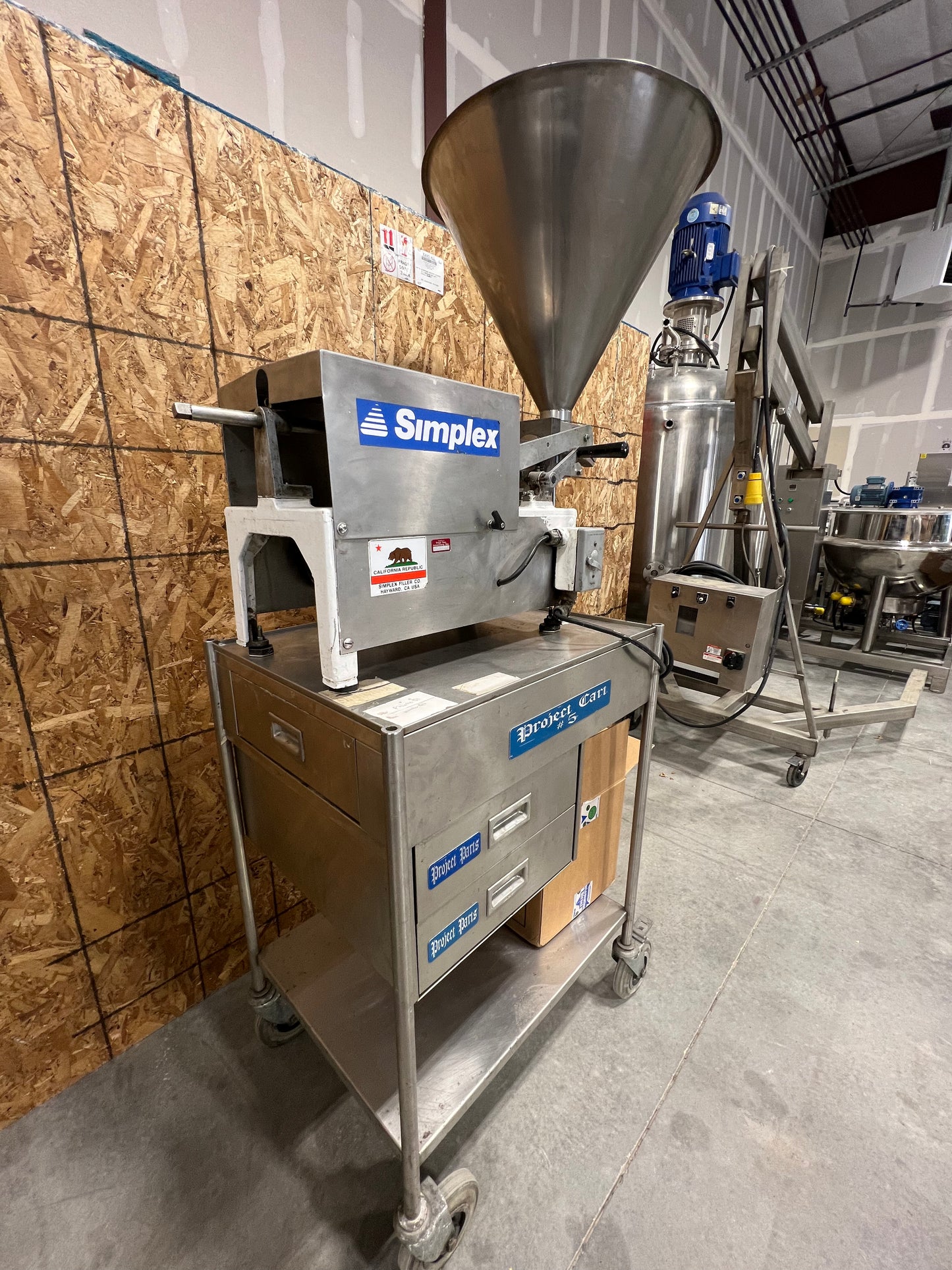 Simplex with Hopper and Portable cart with drawers