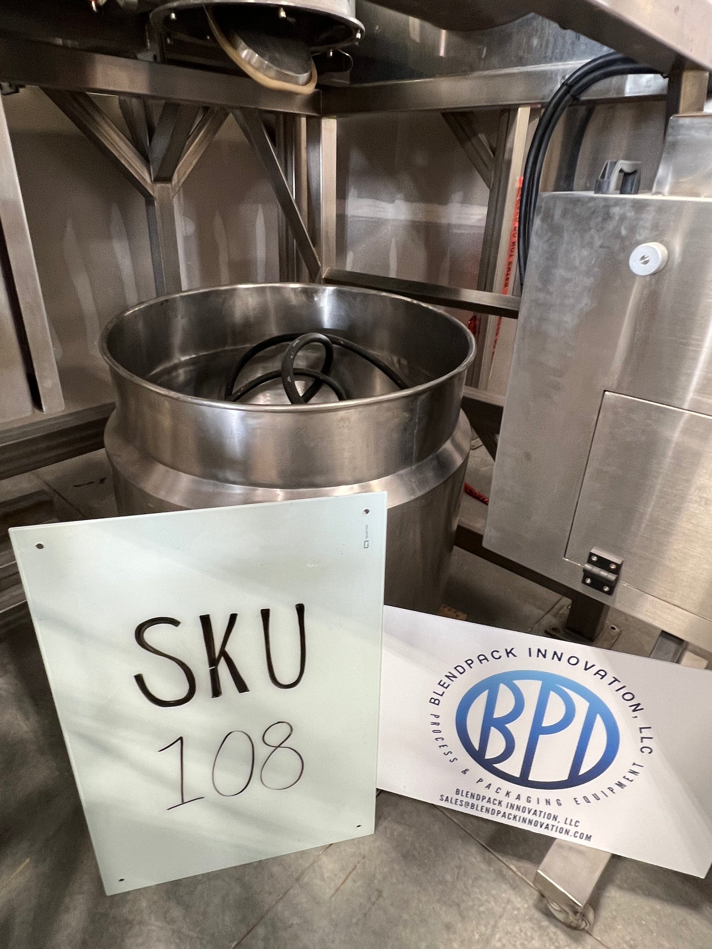 Approx 50-Gallon (Approximately) Stainless Steel Jacketed Kettle