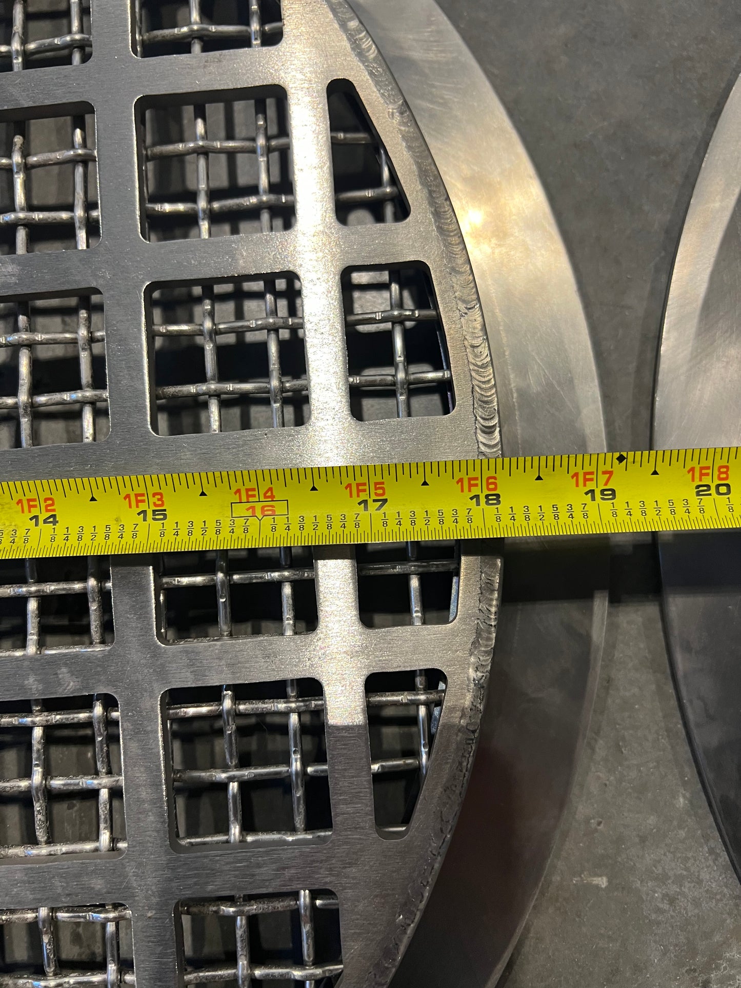 4 Each New, ATS Fabricated 18-1/4” ID by 21” OD Manway Screens — 304 SS—custom sizes available upon request