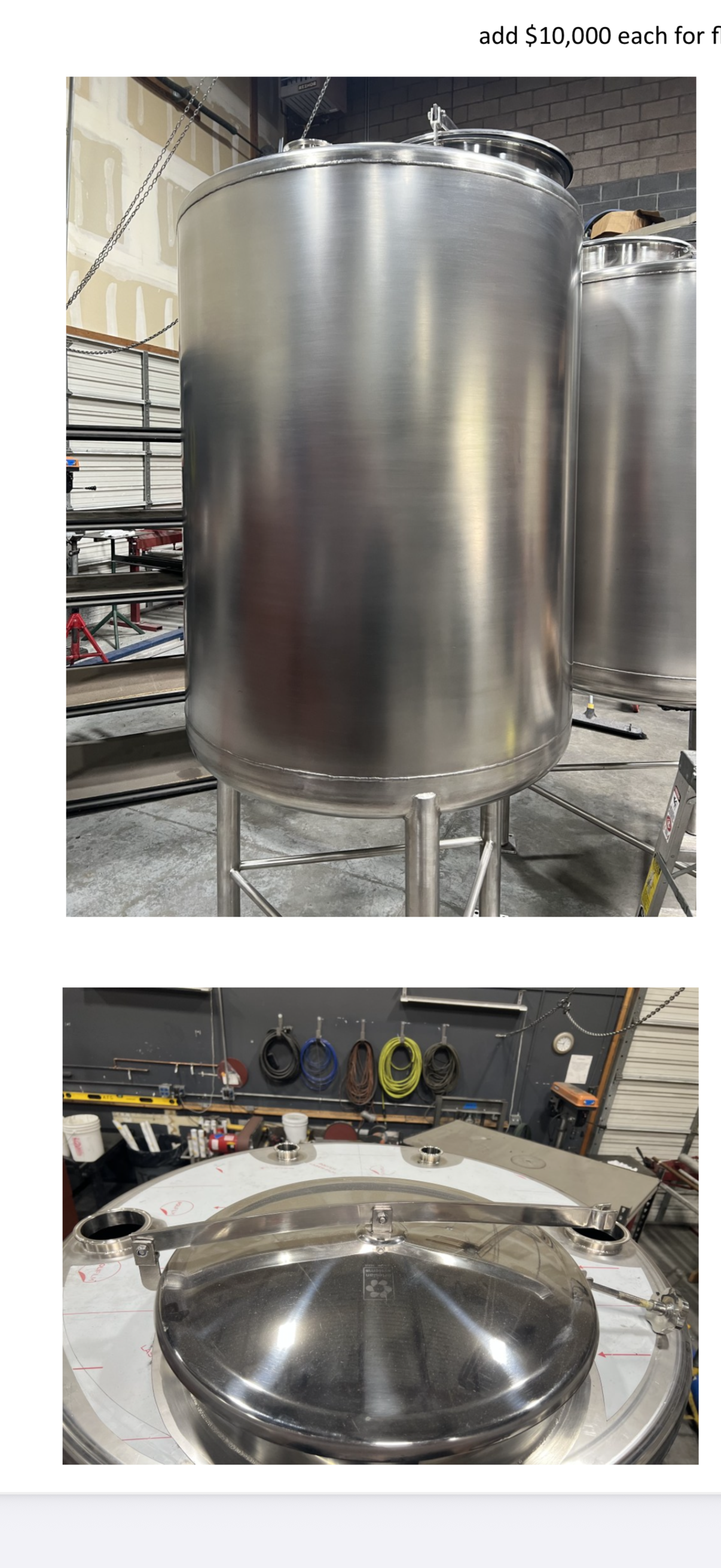 2 Each New 250 gallon, single wall 12 guage, 304 SS Tanks—Stock UTAH