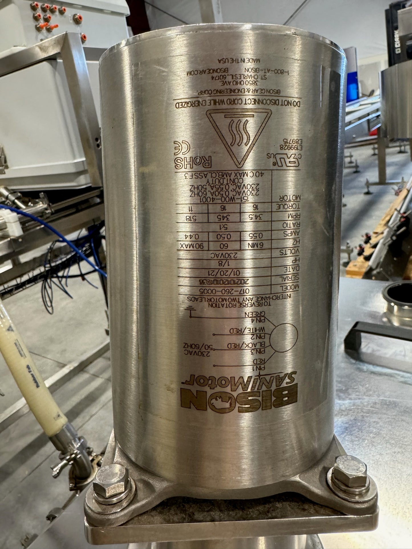 Slightly Used Inline Filling Systems - Overflow Filler - 16-20 Head Pressure overflow hot filler, with feed tank, Serial # 46910, 220 Volt