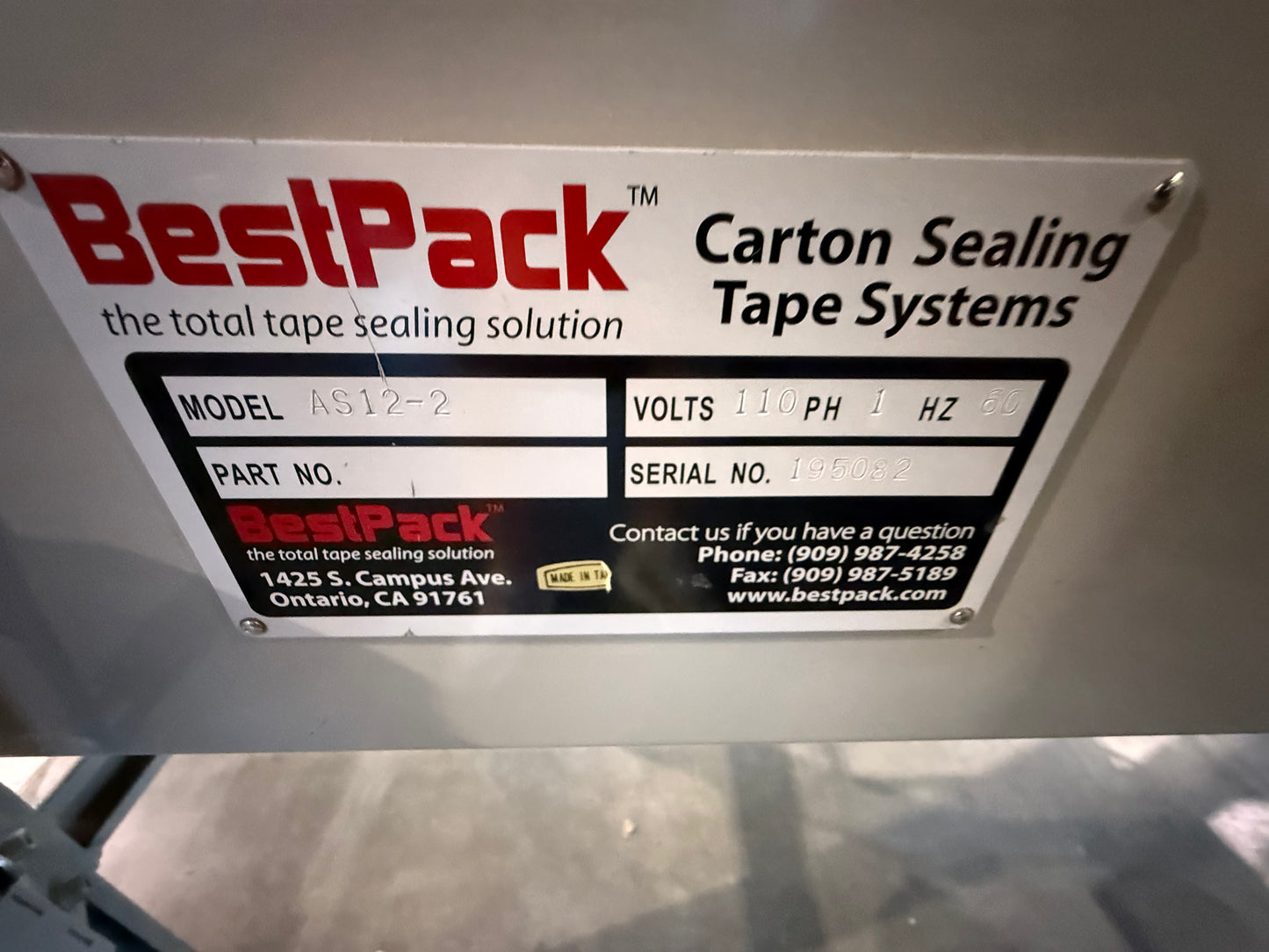 Used Best Pack Automatic Carton Box Sealer - 2"