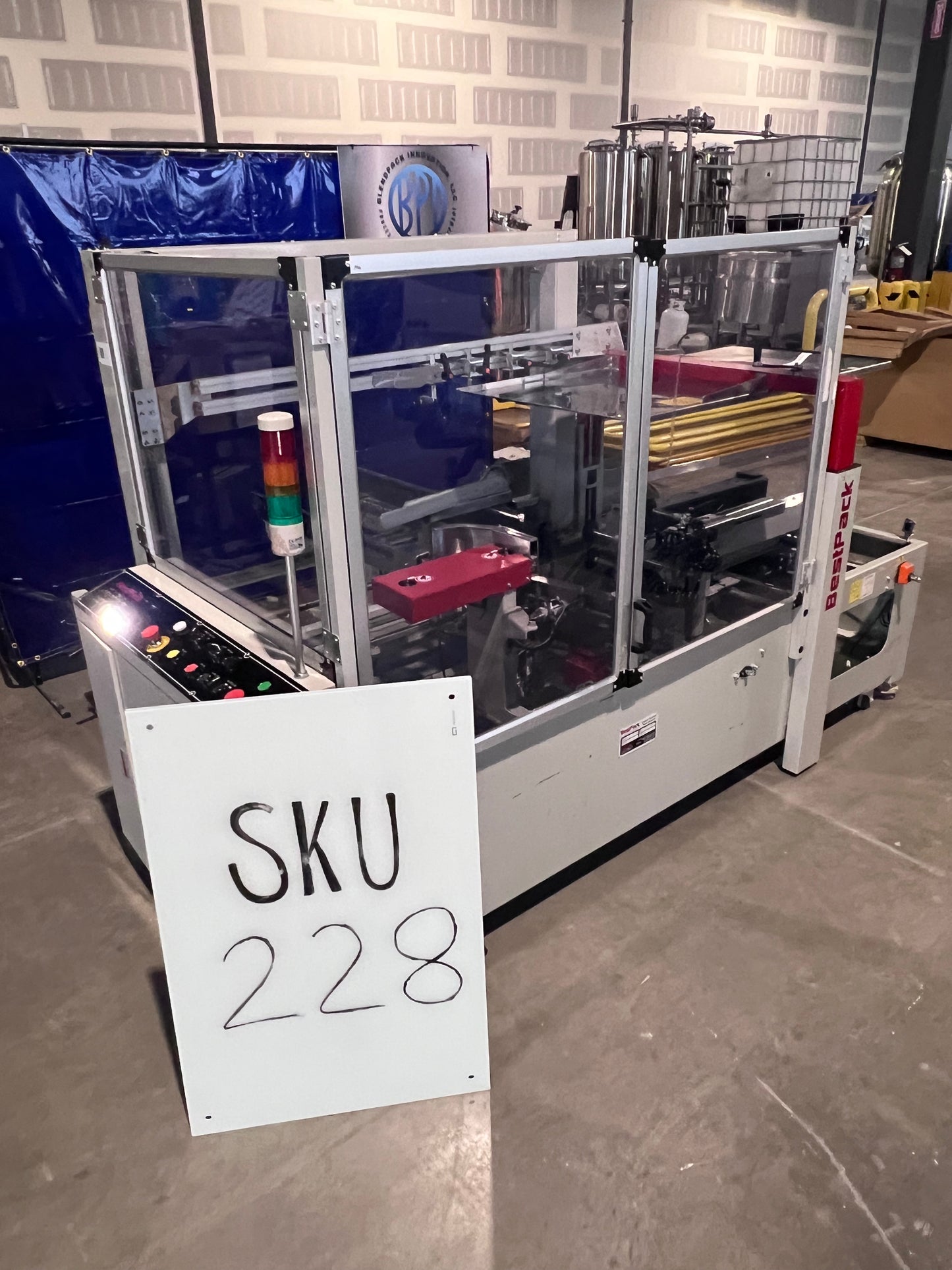 Used Best Pack Automatic Uniform Case Erector & Bottom Sealer, Model ELVSL22-3H