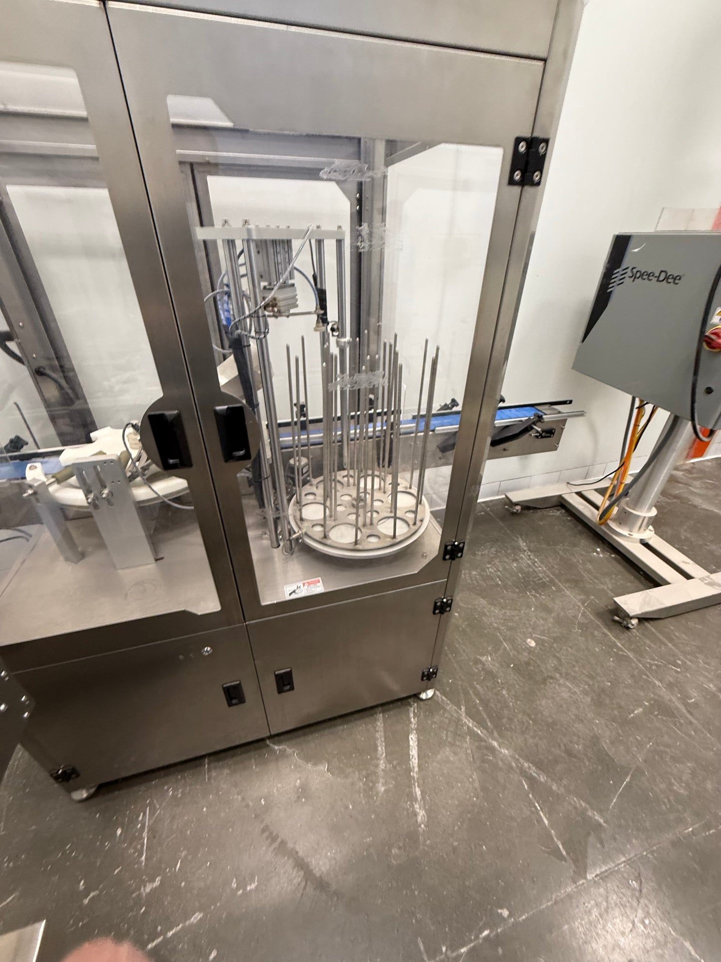 Slightly Used - Full Tub Filling Production Line - Tub Filler, Tub Sealer, Tub Capper, Spee-dee Filler, Conveyor sections