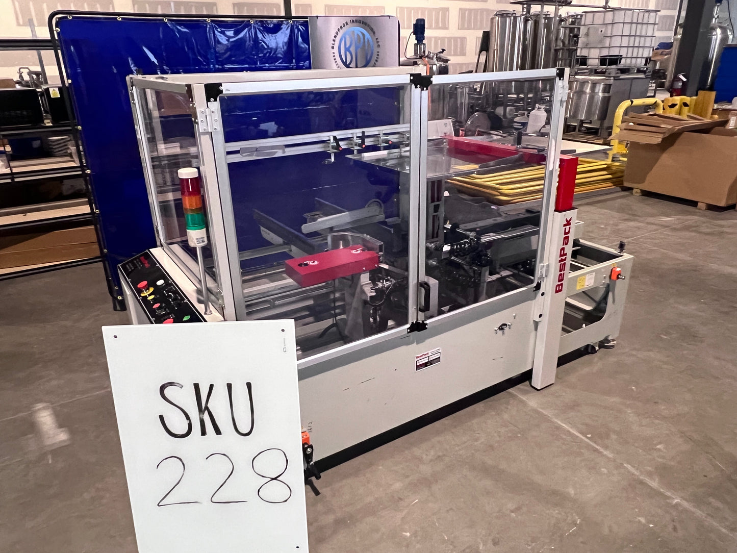 Used Best Pack Automatic Uniform Case Erector & Bottom Sealer, Model ELVSL22-3H