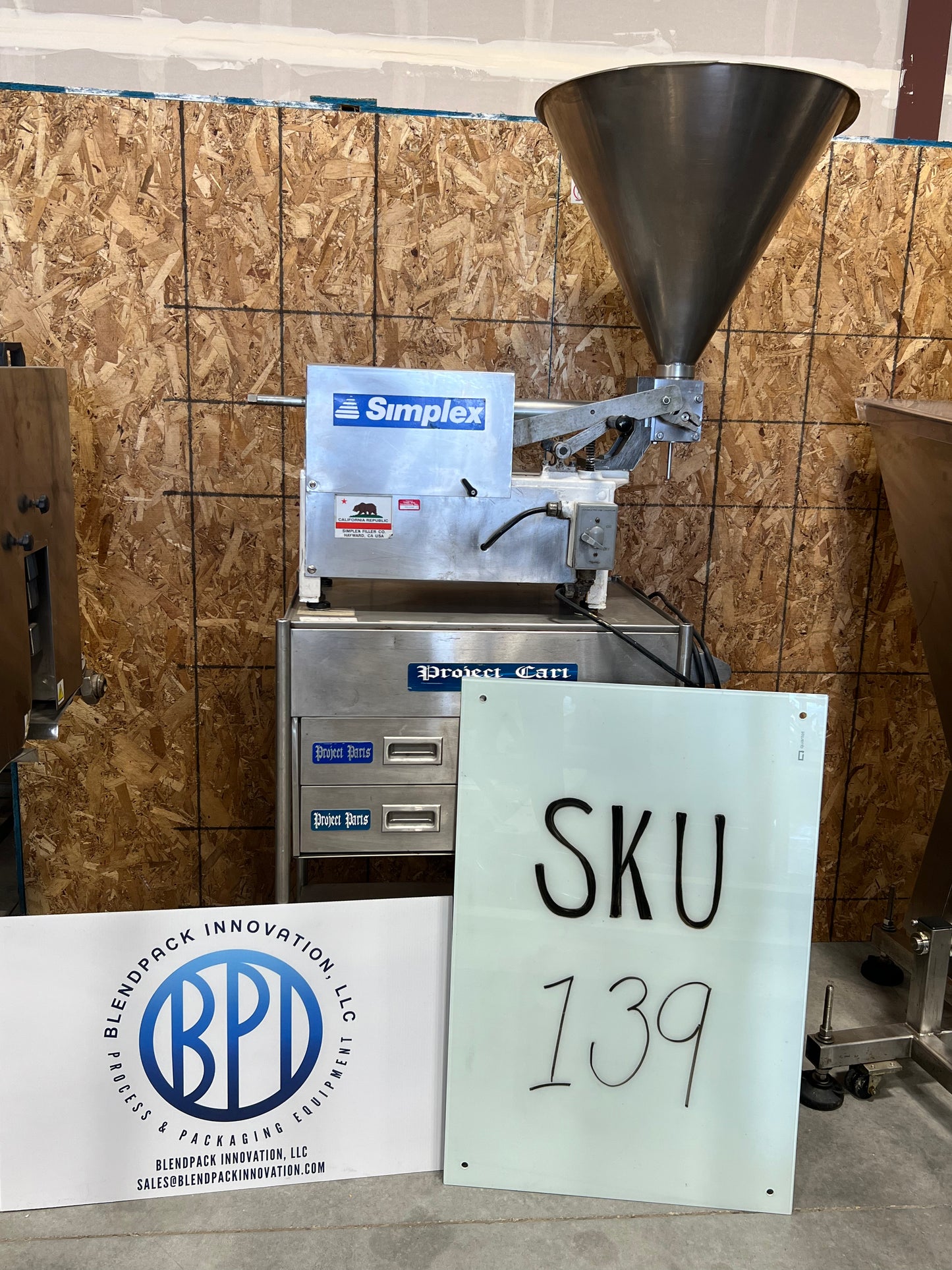 Simplex with Hopper and Portable cart with drawers