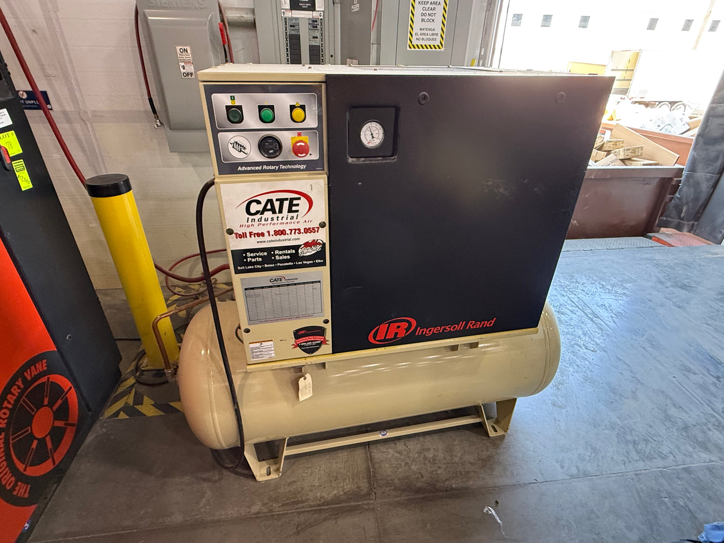 Used Ingersol Rand Air Compressor - Model R11i's - Less Tank and Dryer