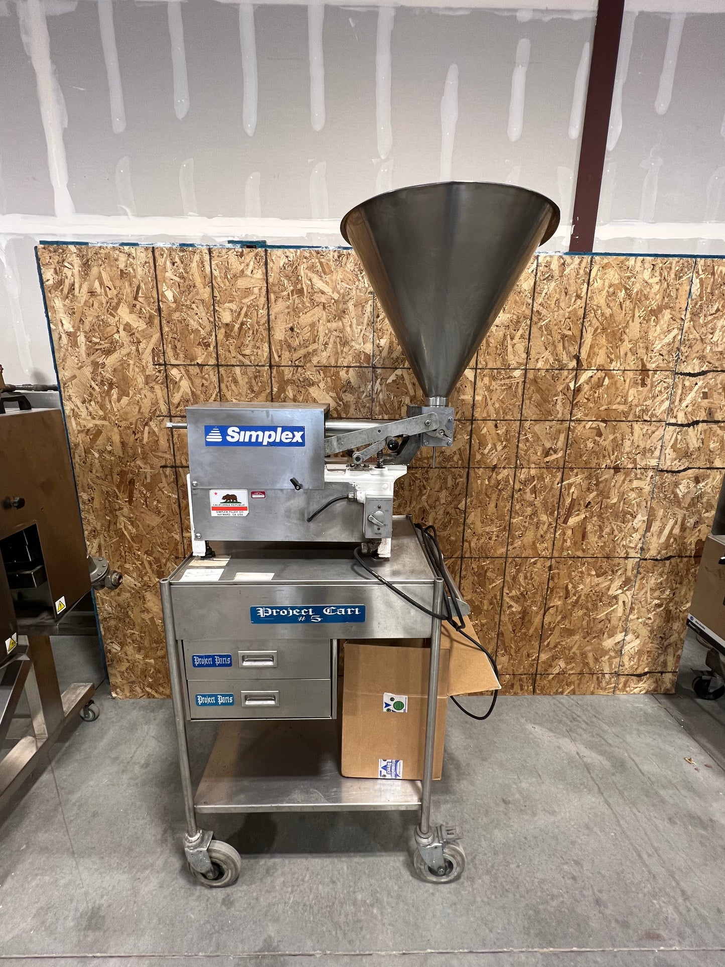 Simplex with Hopper and Portable cart with drawers