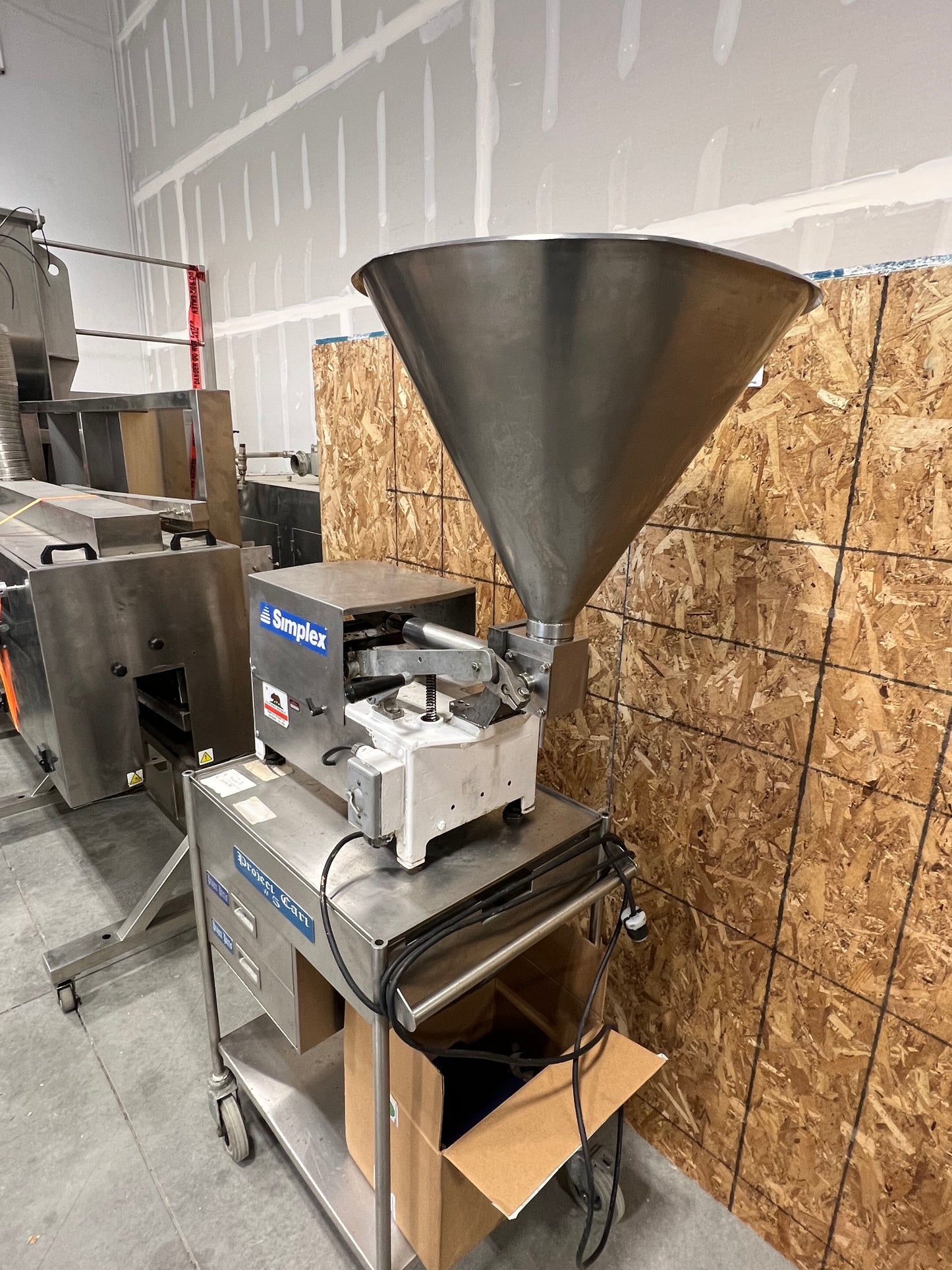 Simplex with Hopper and Portable cart with drawers