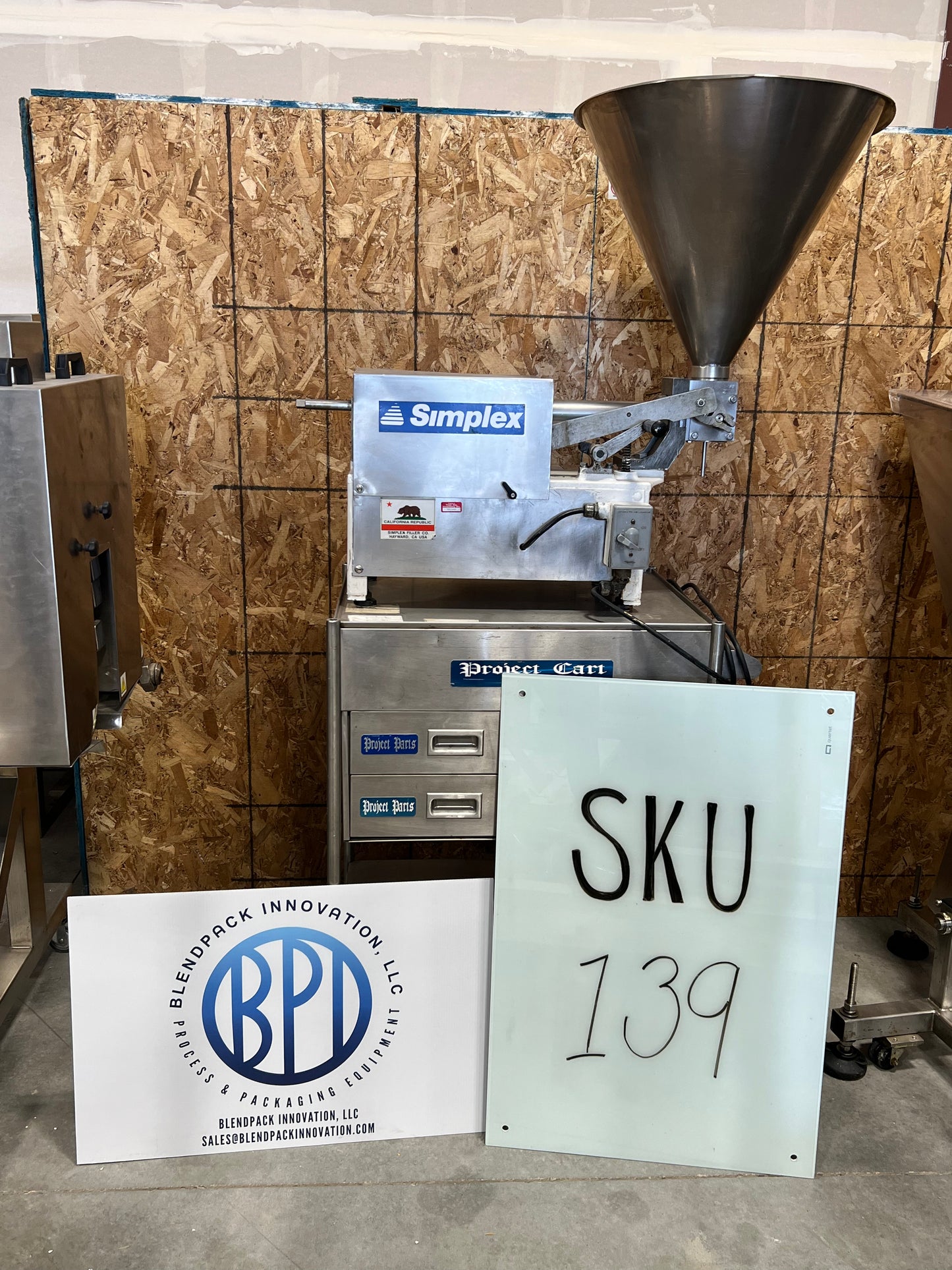 Simplex with Hopper and Portable cart with drawers