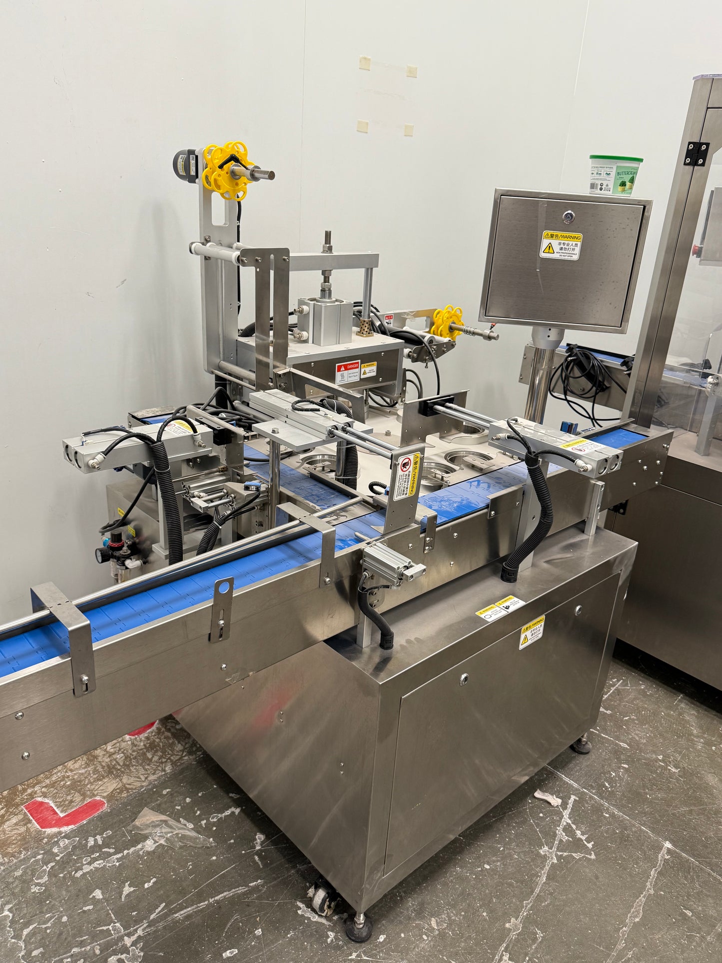 Slightly Used - Full Tub Filling Production Line - Tub Filler, Tub Sealer, Tub Capper, Spee-dee Filler, Conveyor sections