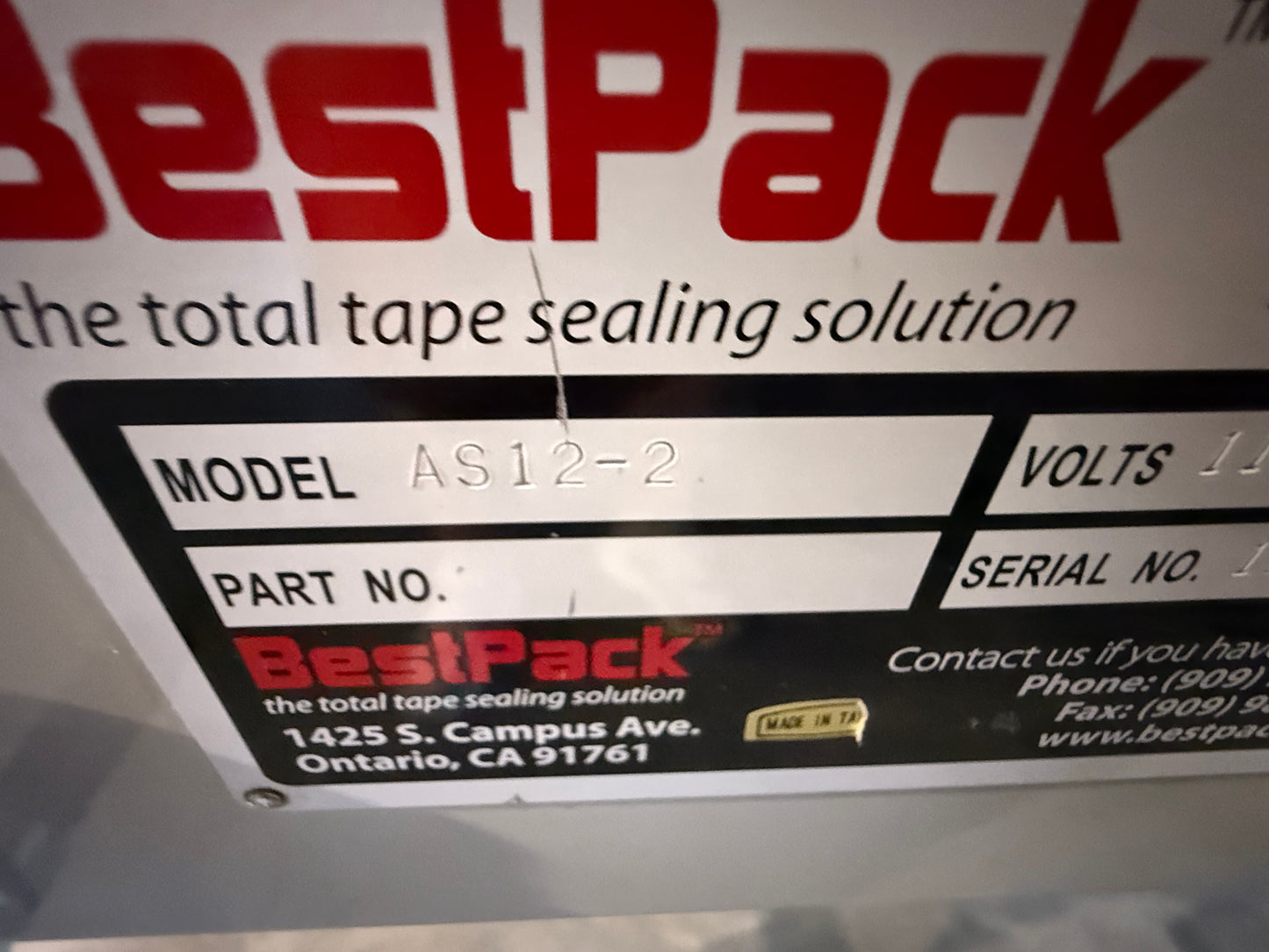 Used Best Pack Automatic Carton Box Sealer - 2"