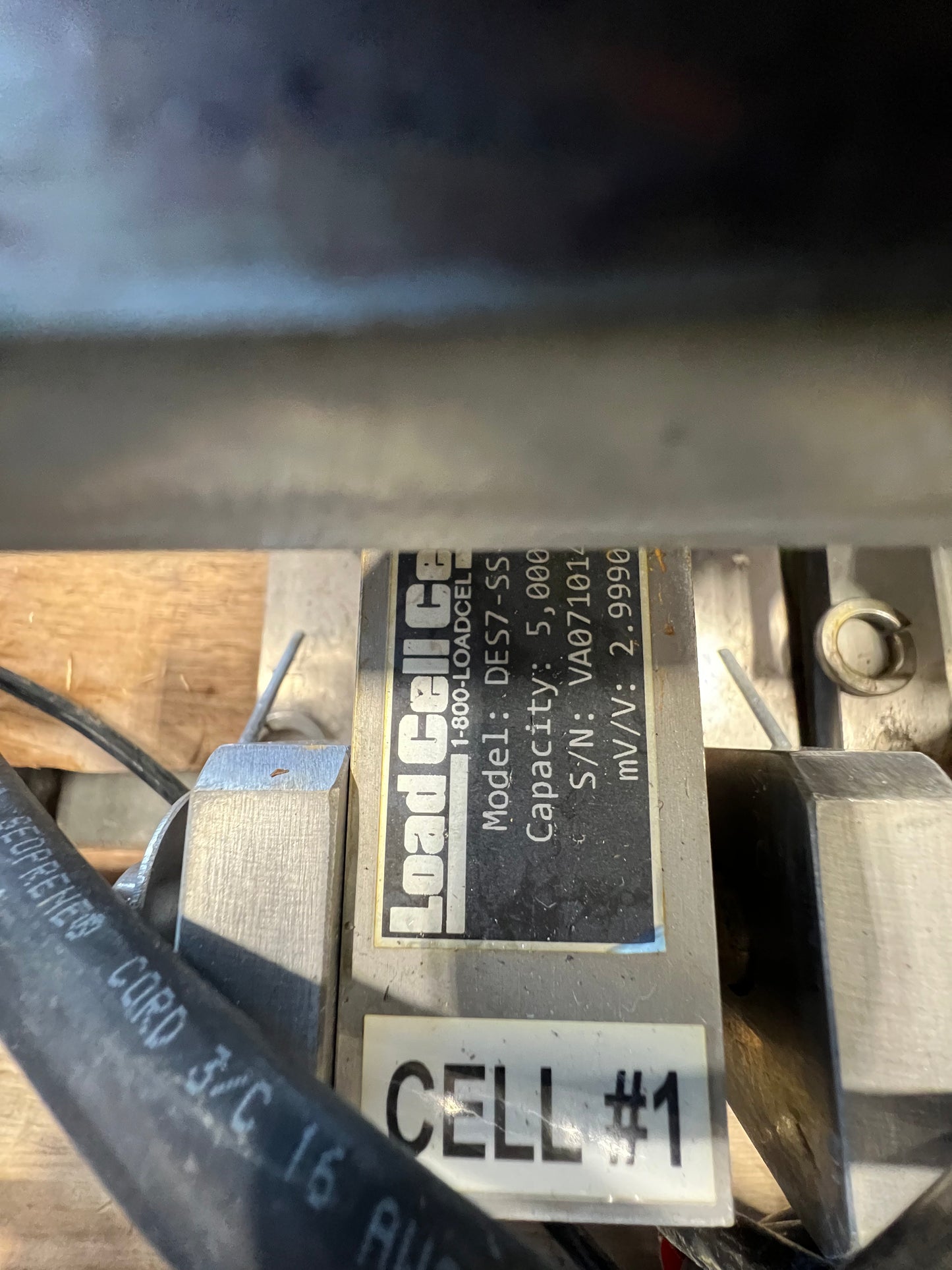 Inventory Equipment:Load Cell (4), SS, Load Cell central with batch controller