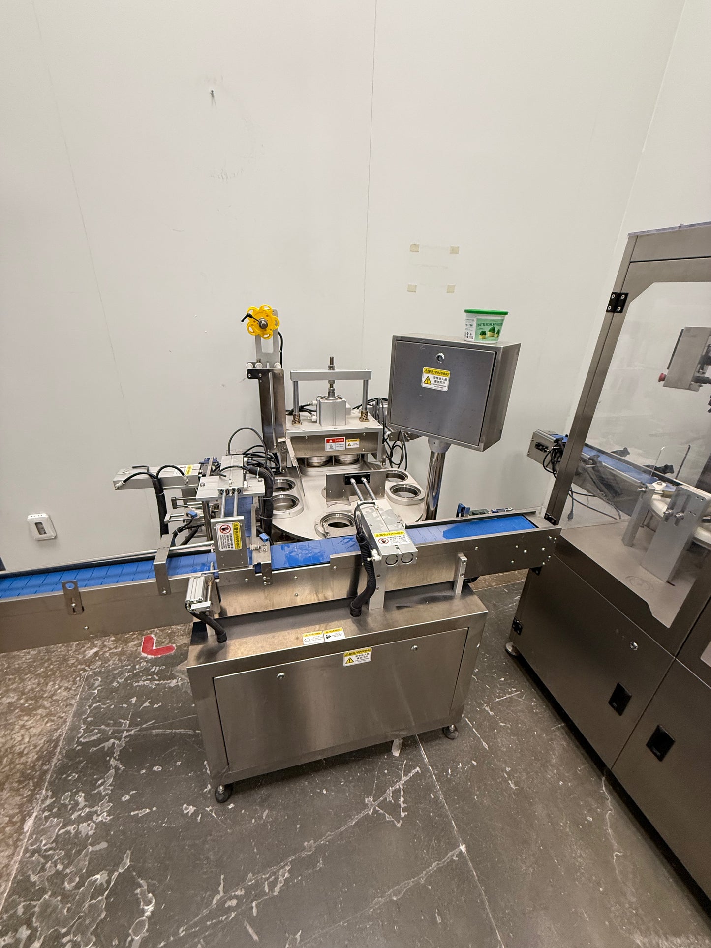 Slightly Used - Full Tub Filling Production Line - Tub Filler, Tub Sealer, Tub Capper, Spee-dee Filler, Conveyor sections