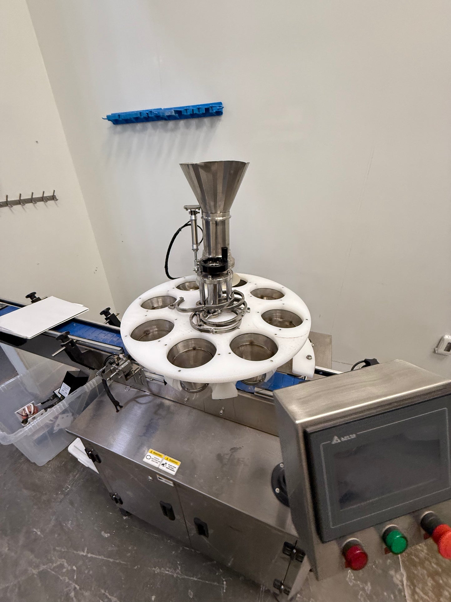 Slightly Used - Full Tub Filling Production Line - Tub Filler, Tub Sealer, Tub Capper, Spee-dee Filler, Conveyor sections