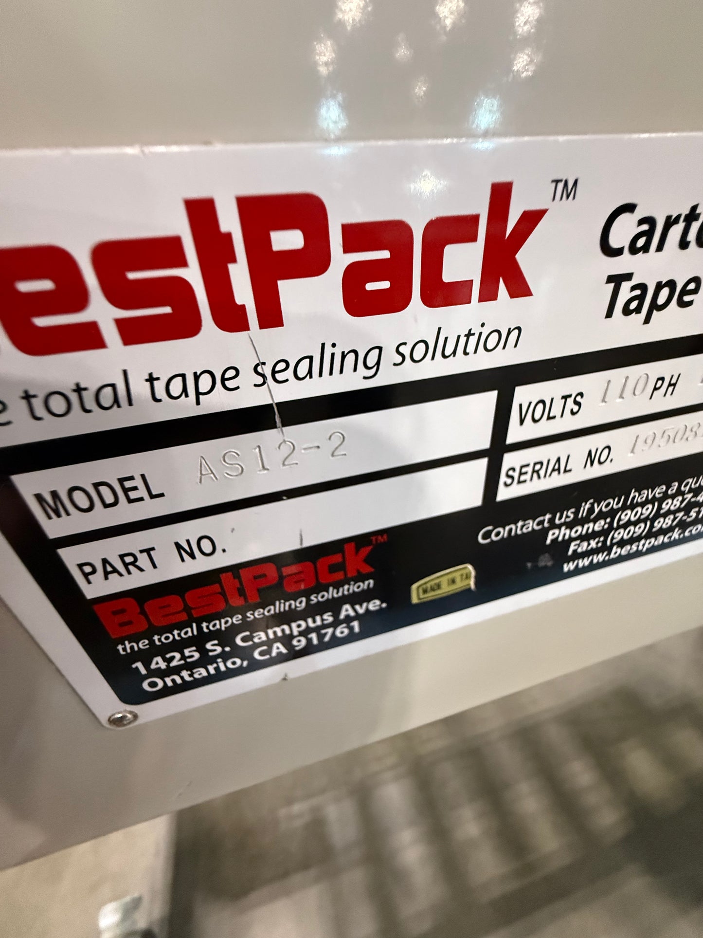 Used Best Pack Automatic Carton Box Sealer - 2"