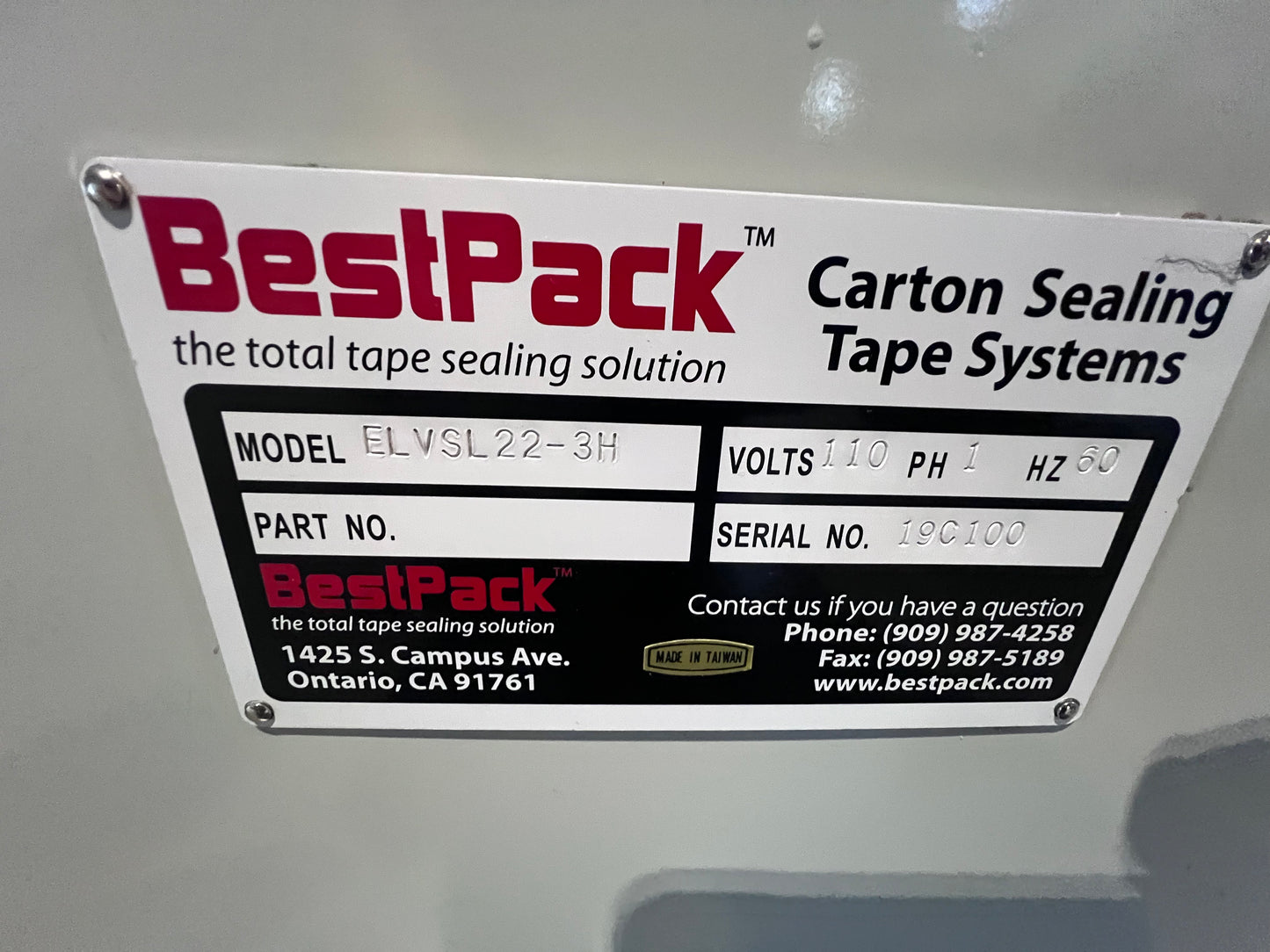 Used Best Pack Automatic Uniform Case Erector & Bottom Sealer, Model ELVSL22-3H