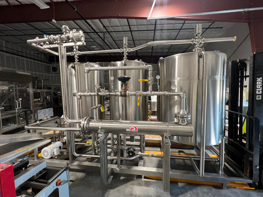 NEW - CIP SKID - 3 Tank Automatic CIP Skid with Heat Exchanger and Chemical Injection