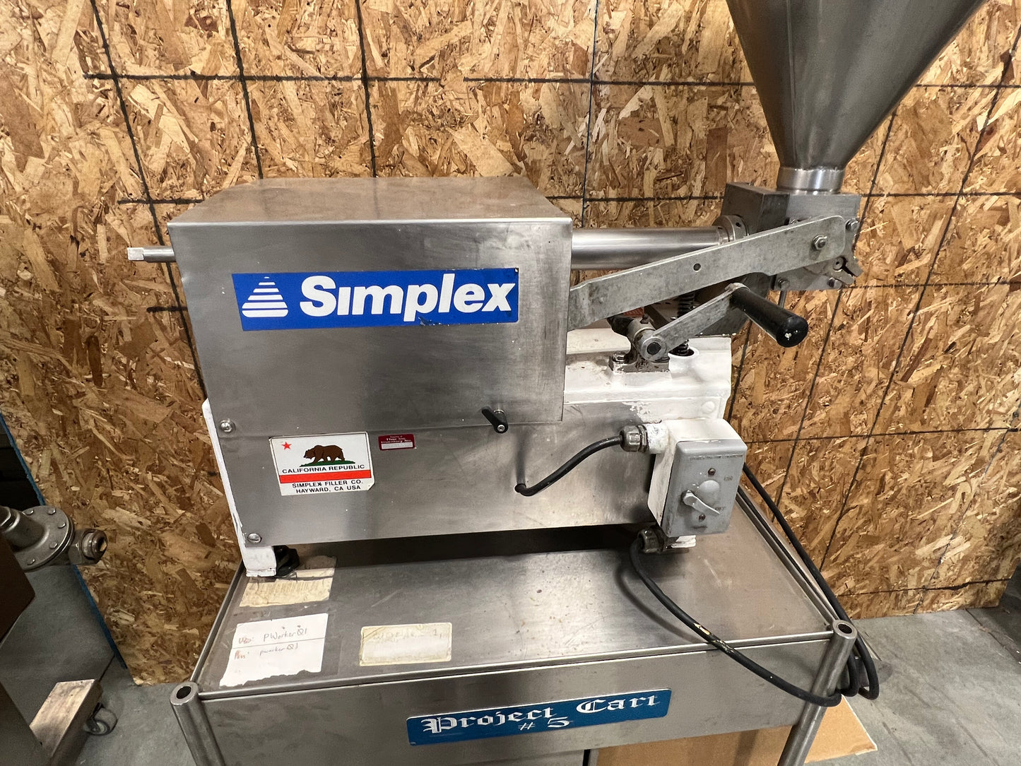 Simplex with Hopper and Portable cart with drawers