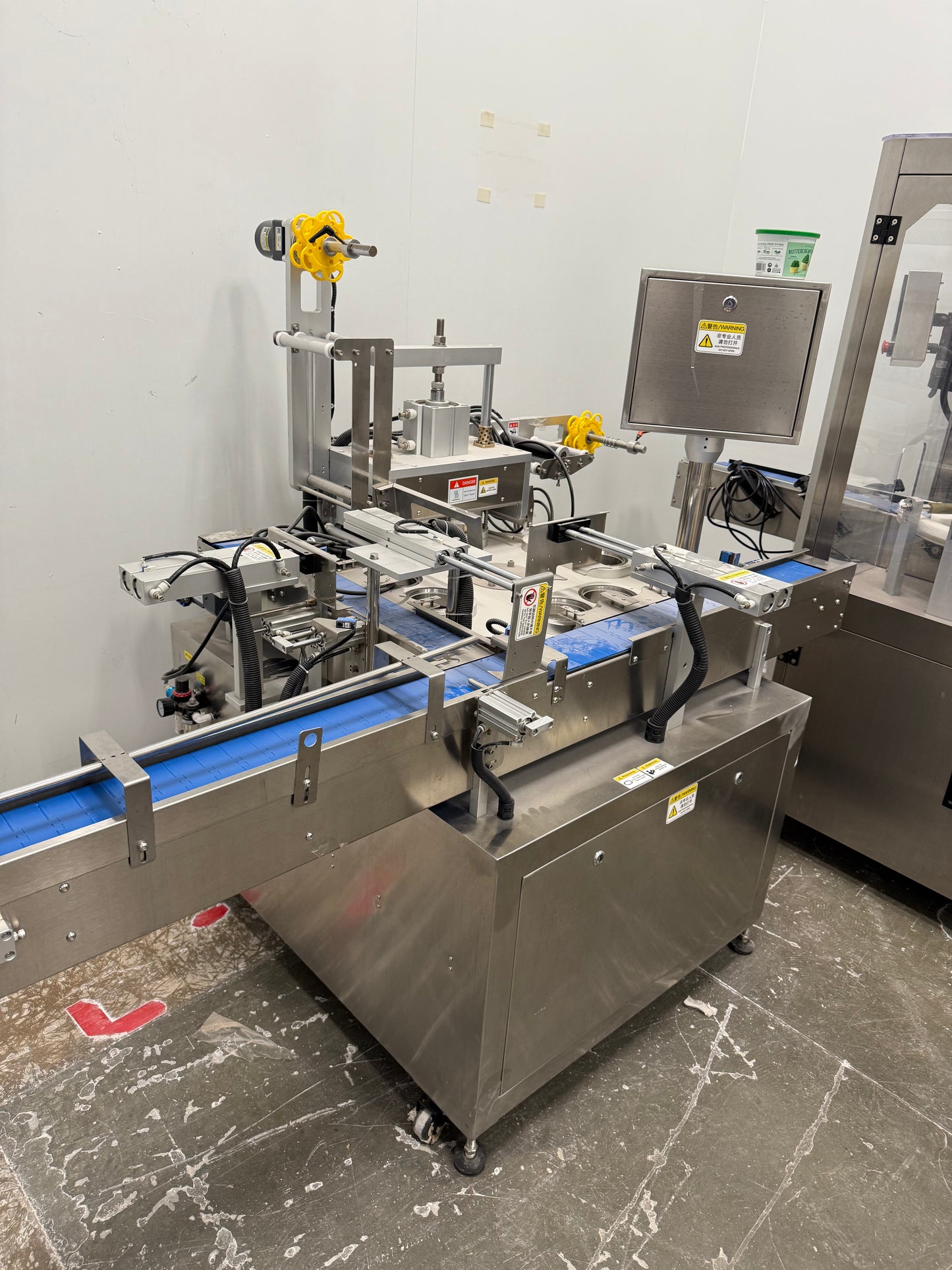 Slightly Used - Full Tub Filling Production Line - Tub Filler, Tub Sealer, Tub Capper, Spee-dee Filler, Conveyor sections