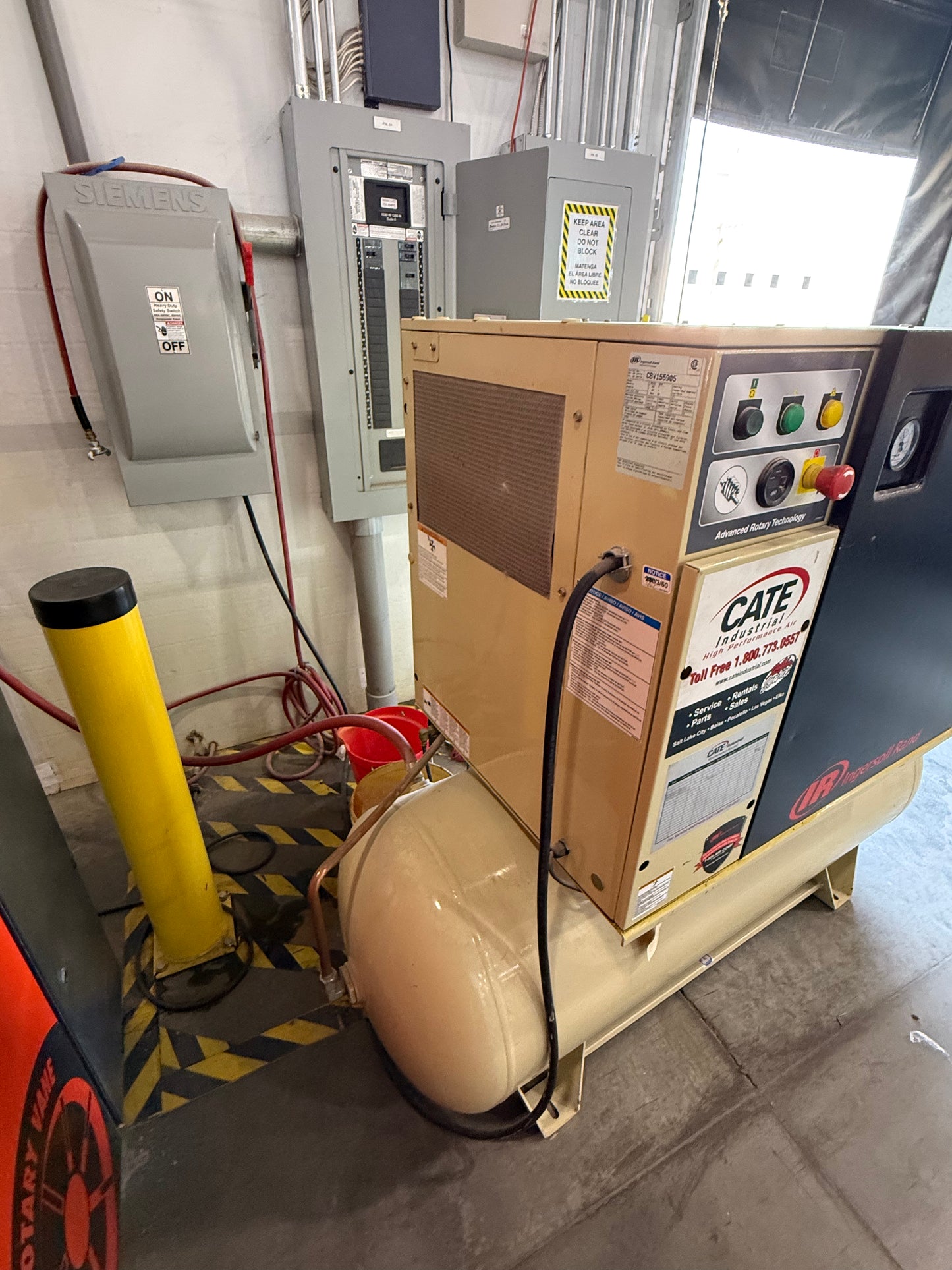 Used Ingersol Rand Air Compressor - Model R11i's - Less Tank and Dryer