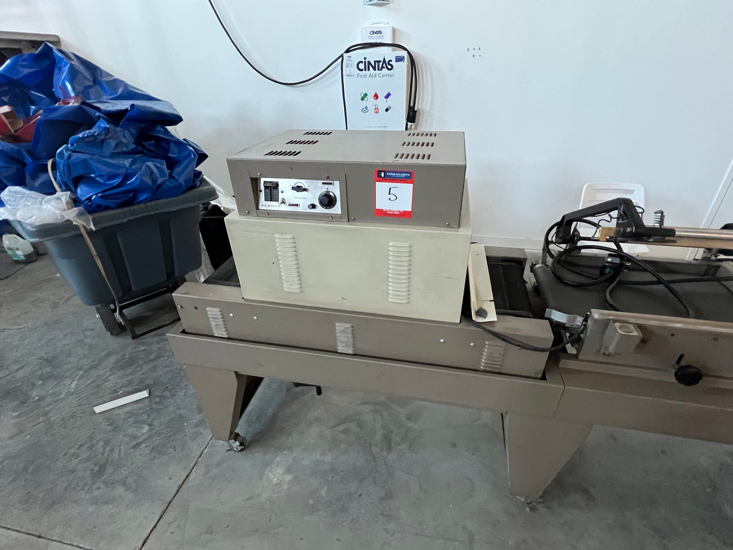 Heat Tunnel, Clampco, Model # 850MB, Serial # 4199 - Inventory Equipment: