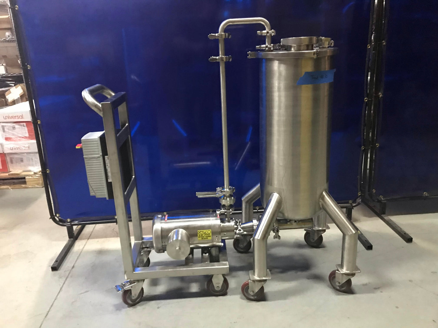 Preowned / minimal use, DS215 Admix Dynashear-SS 2 HP motor, 110V VFD, on SS cart with casters - Stock UTAH - Quantity 1