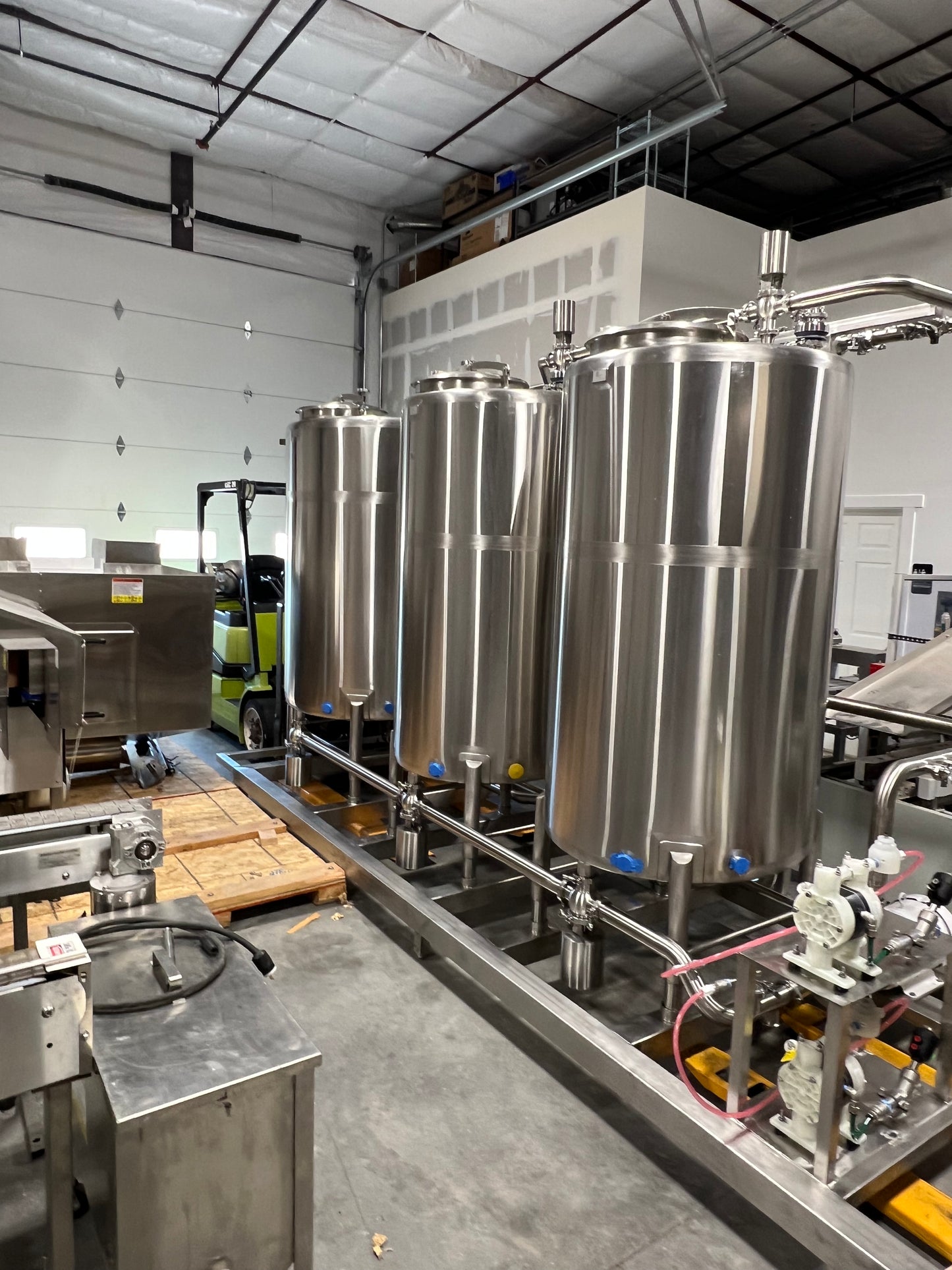NEW - CIP SKID - 3 Tank Automatic CIP Skid with Heat Exchanger and Chemical Injection