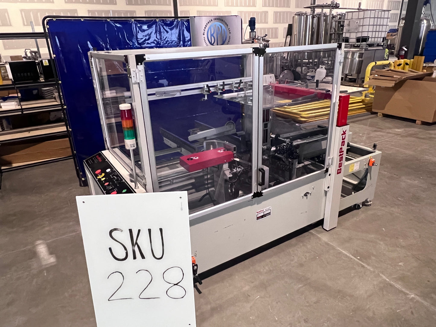 Used Best Pack Automatic Uniform Case Erector & Bottom Sealer, Model ELVSL22-3H