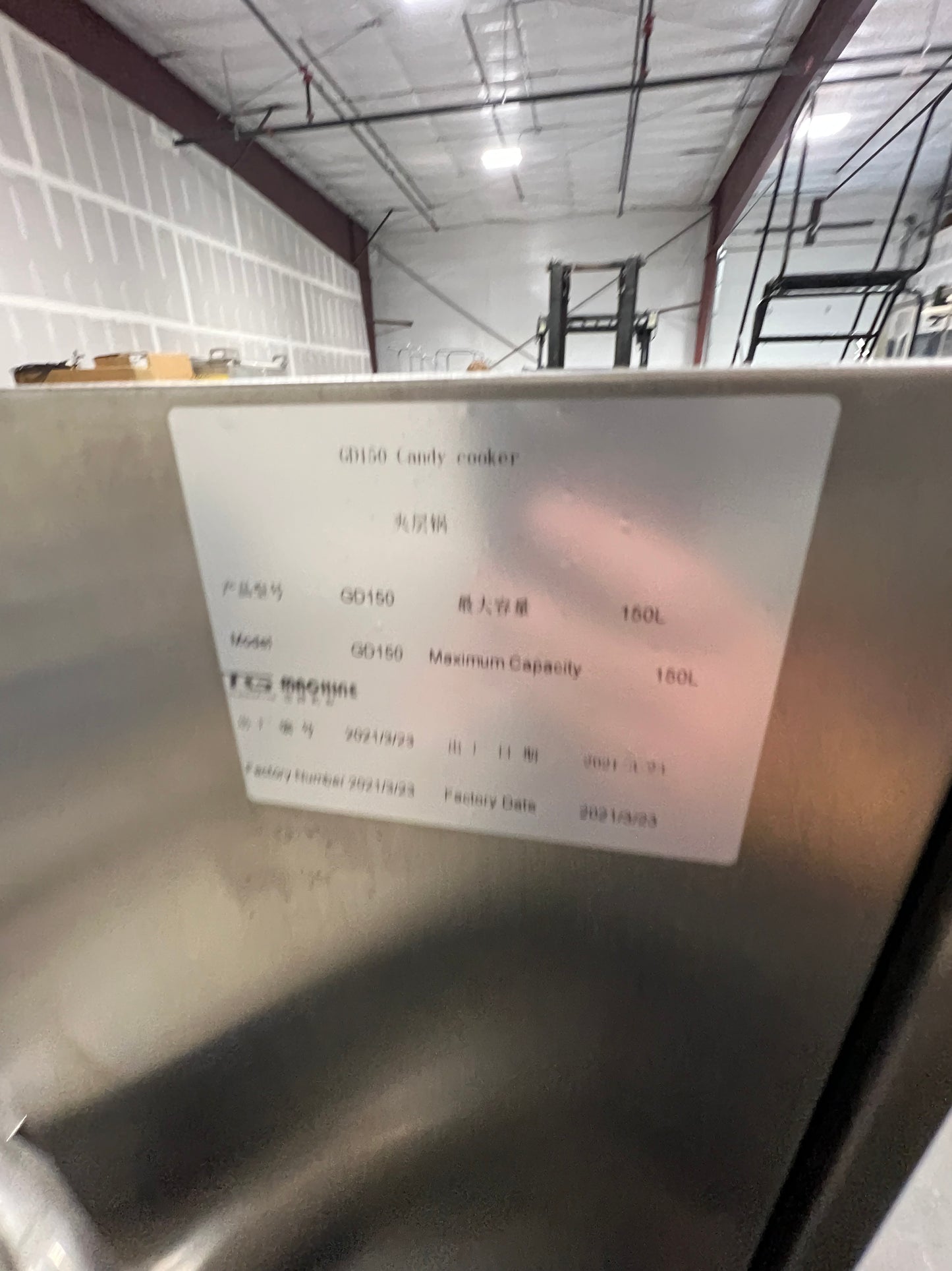 Tank - Mixing tank system - Model # GD150, 2 Tank, 150 liter each, SS Batching Skid with Controls, Scraper Agitation, KQ-500L, 50 Hz, Single Phase (pumps not included)