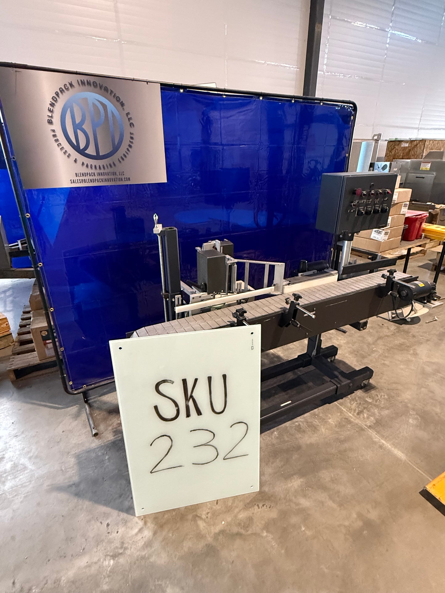 Used Universal Labeler, Park Products, Inc,  Serial # TA2B-285