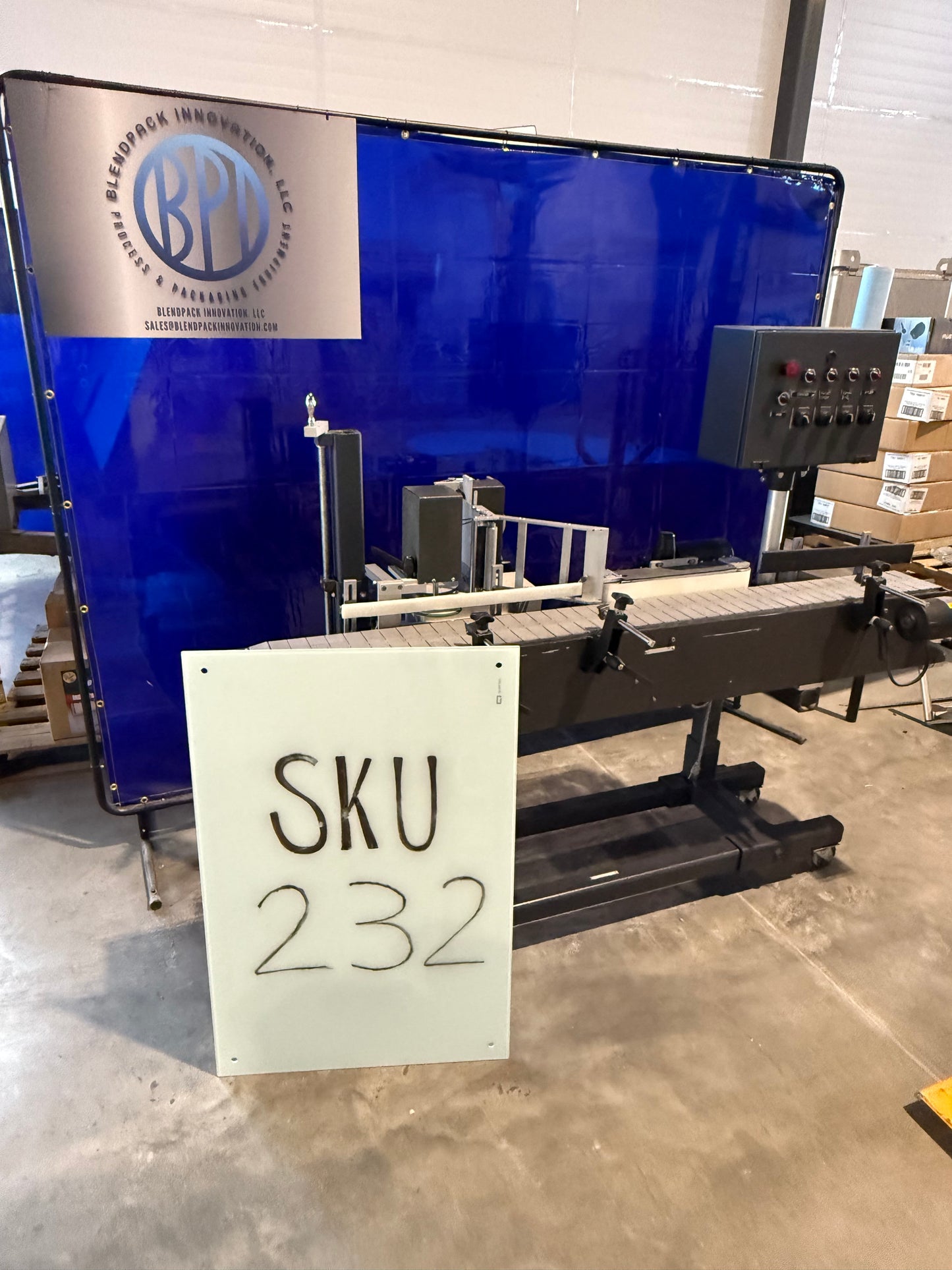 Used Universal Labeler, Park Products, Inc,  Serial # TA2B-285