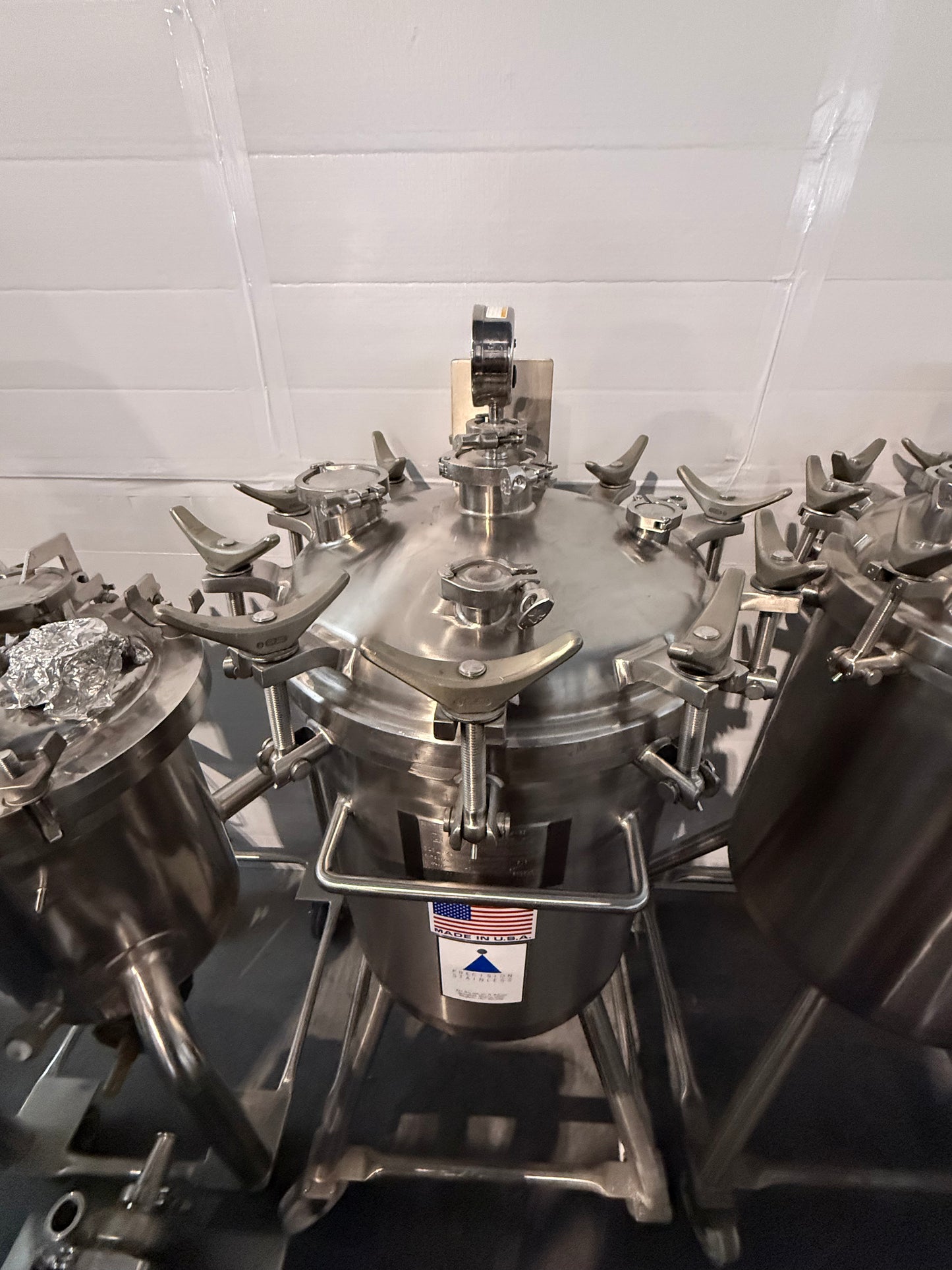 Pre-Owned 100 Liter Pressure Tank - Precision Stainless 316SS, Working Pressure 60 PSIG @ 212Deg