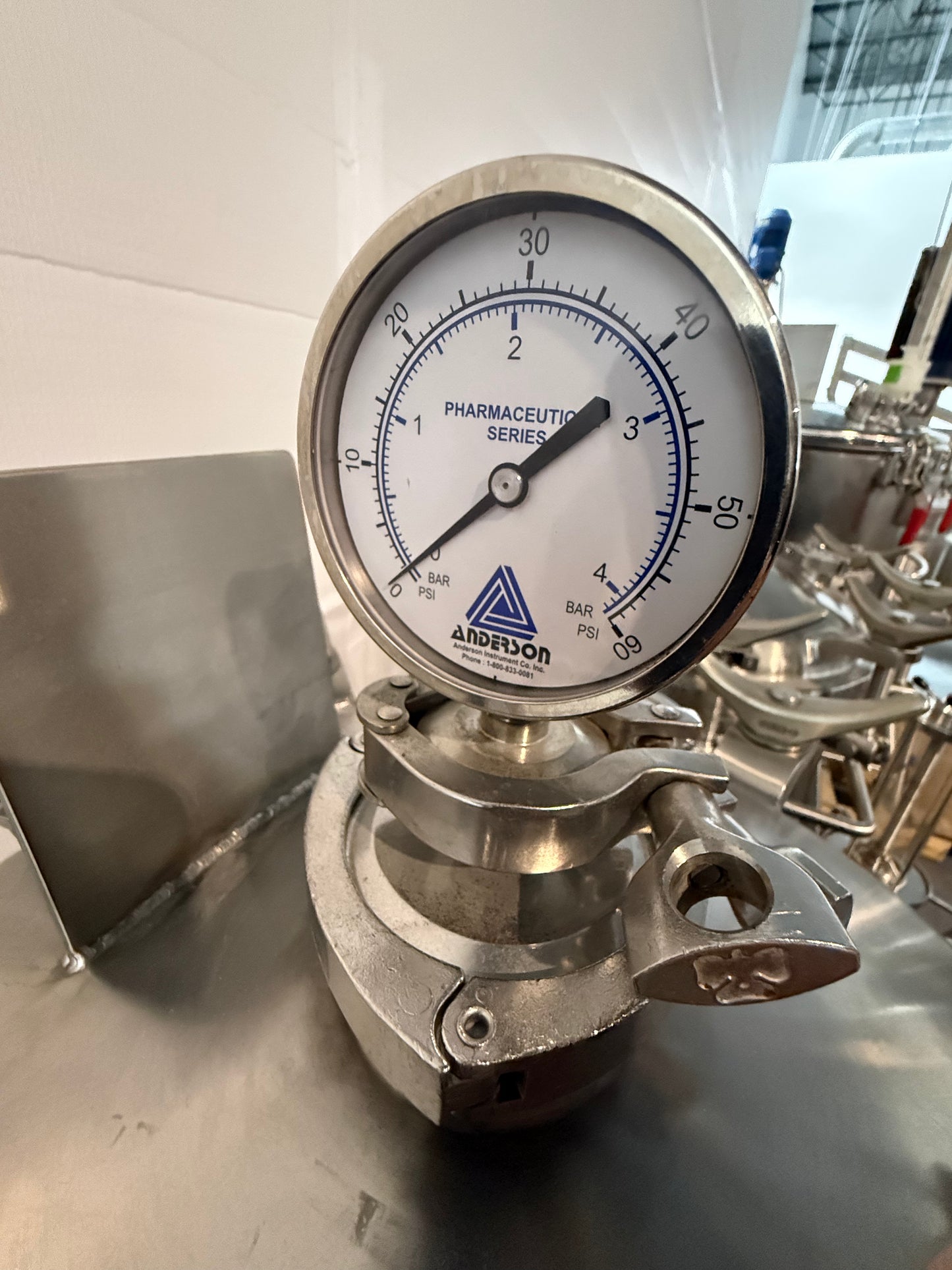 Pre-Owned 100 Liter Pressure Tank - Precision Stainless 316SS, Working Pressure 60 PSIG @ 212Deg