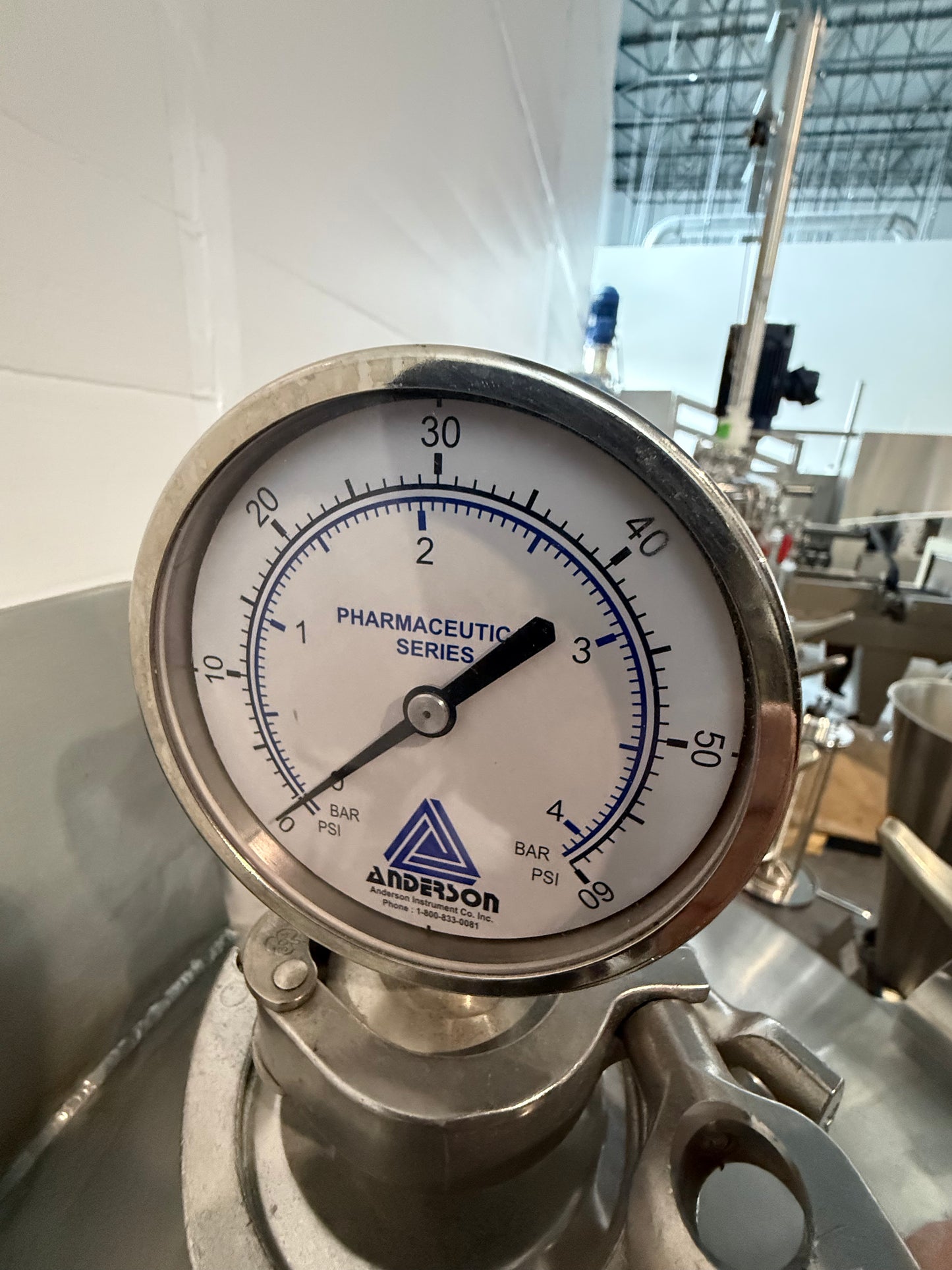 Pre-Owned 100 Liter Pressure Tank - Precision Stainless 316SS, Working Pressure 60 PSIG @ 212Deg