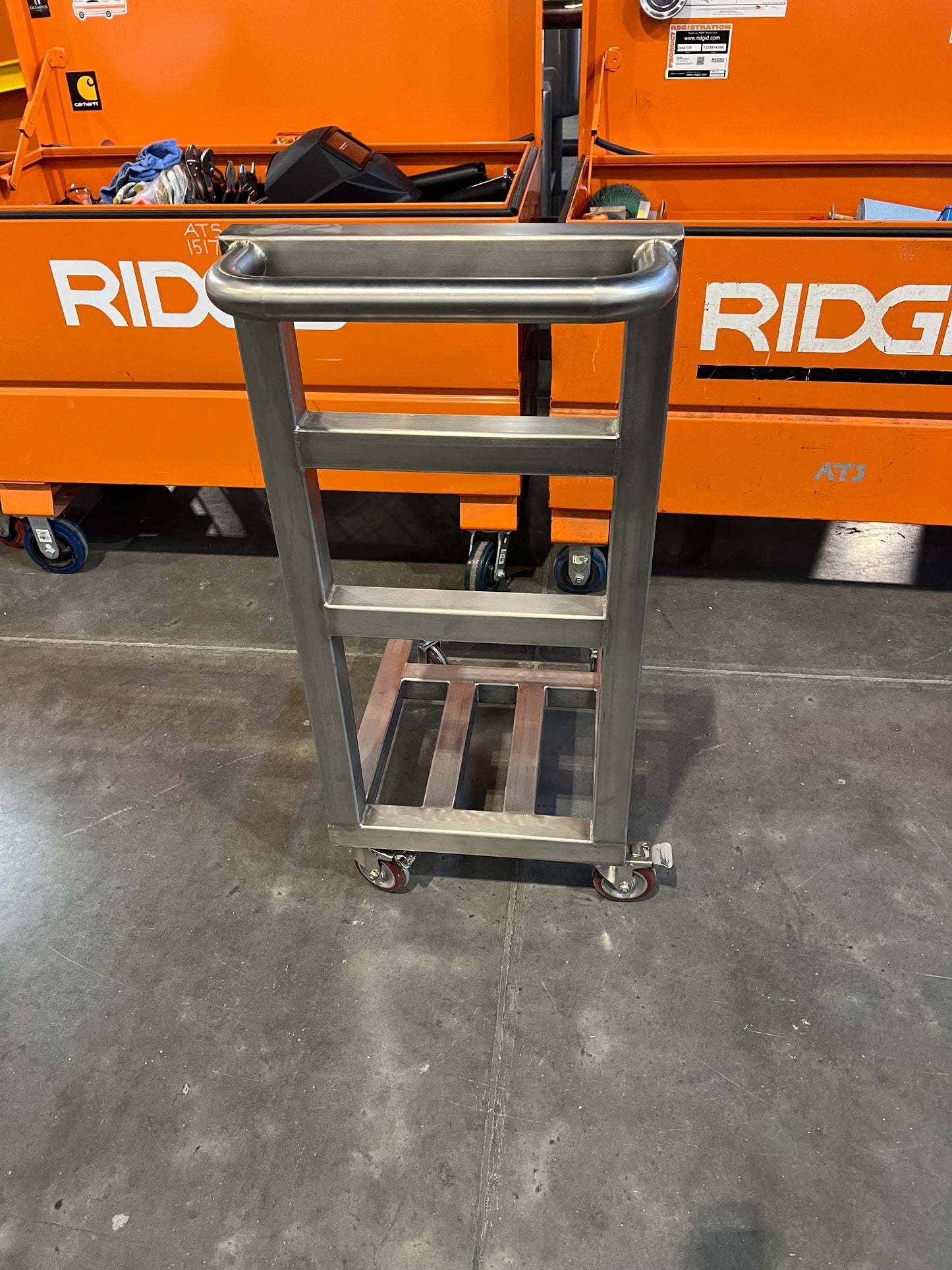 SS square tube cart with casters (2 locking) -Stock UTAH $2500 EACH - 1 Each Available