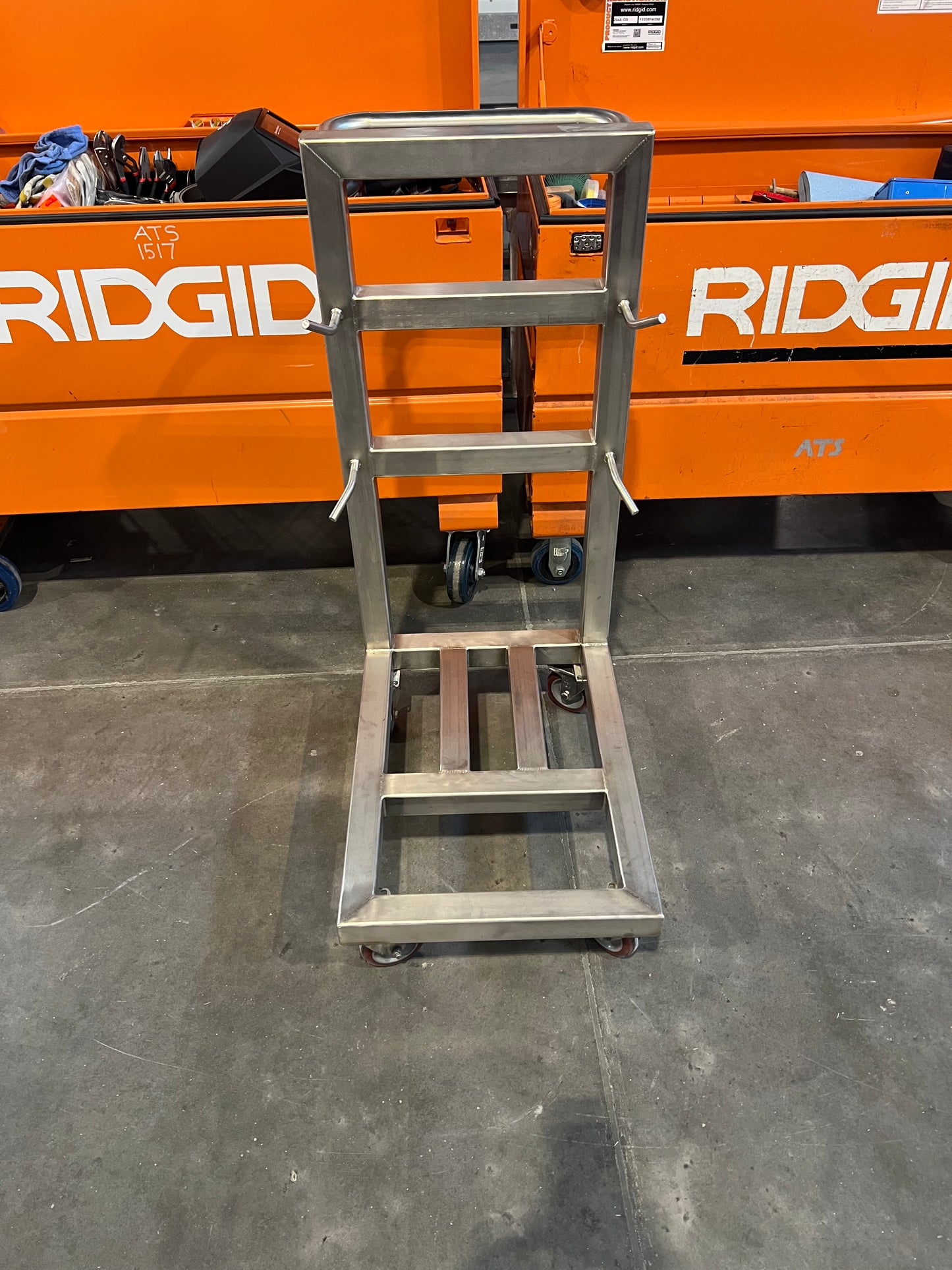 SS square tube cart with casters (2 locking) -Stock UTAH $2500 EACH - 1 Each Available