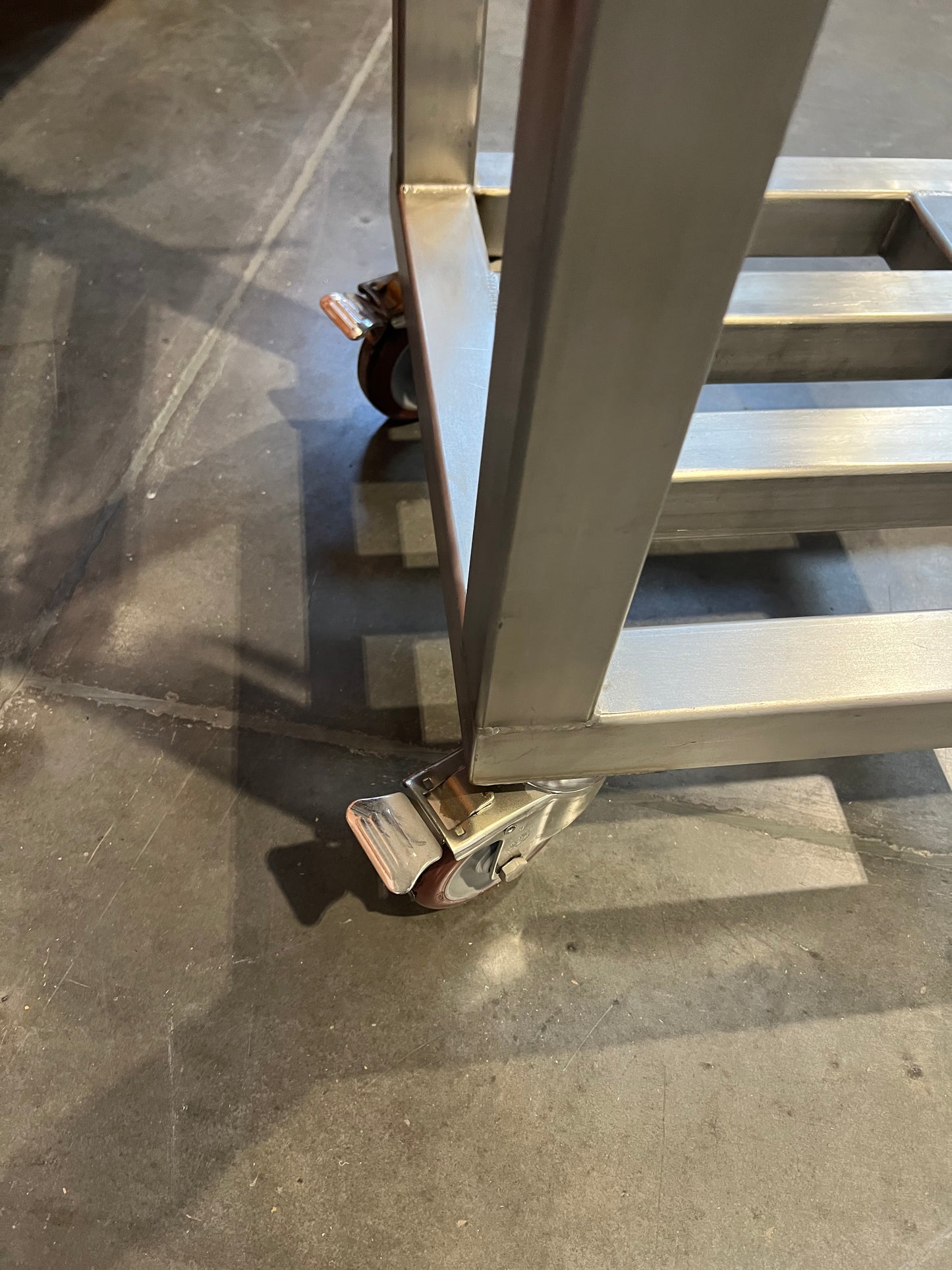 SS square tube cart with casters (2 locking) -Stock UTAH $2500 EACH - 1 Each Available