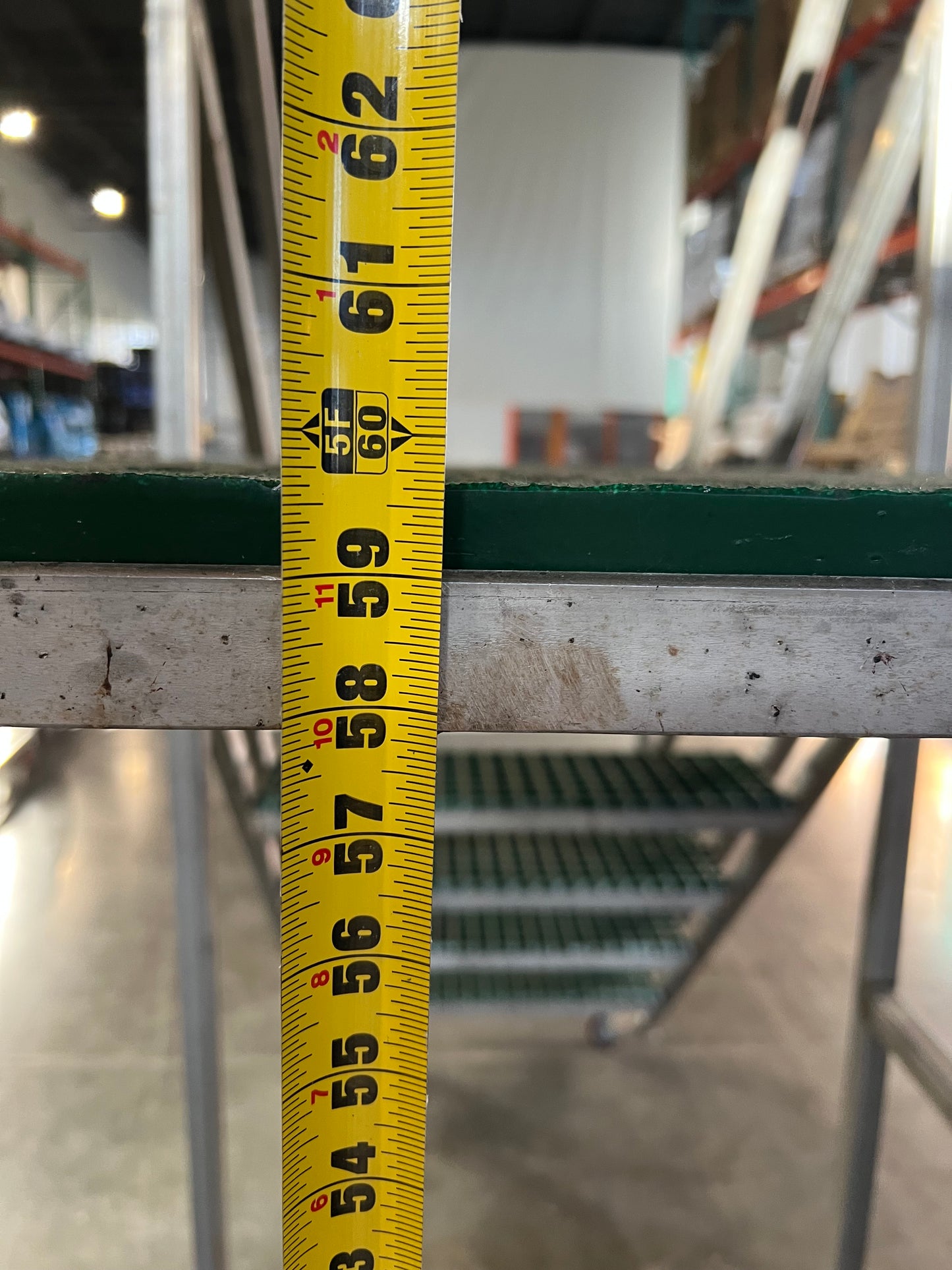 Pre-Owned / Minimal Use, SS Platform with stairs - currently mounted on SS Temporary casters