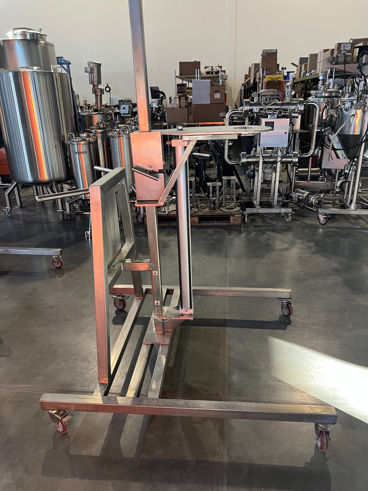 NEW ATS Mixer Pneumatic Lift Stand SS cart with casters Stock UTAH - 3 Each