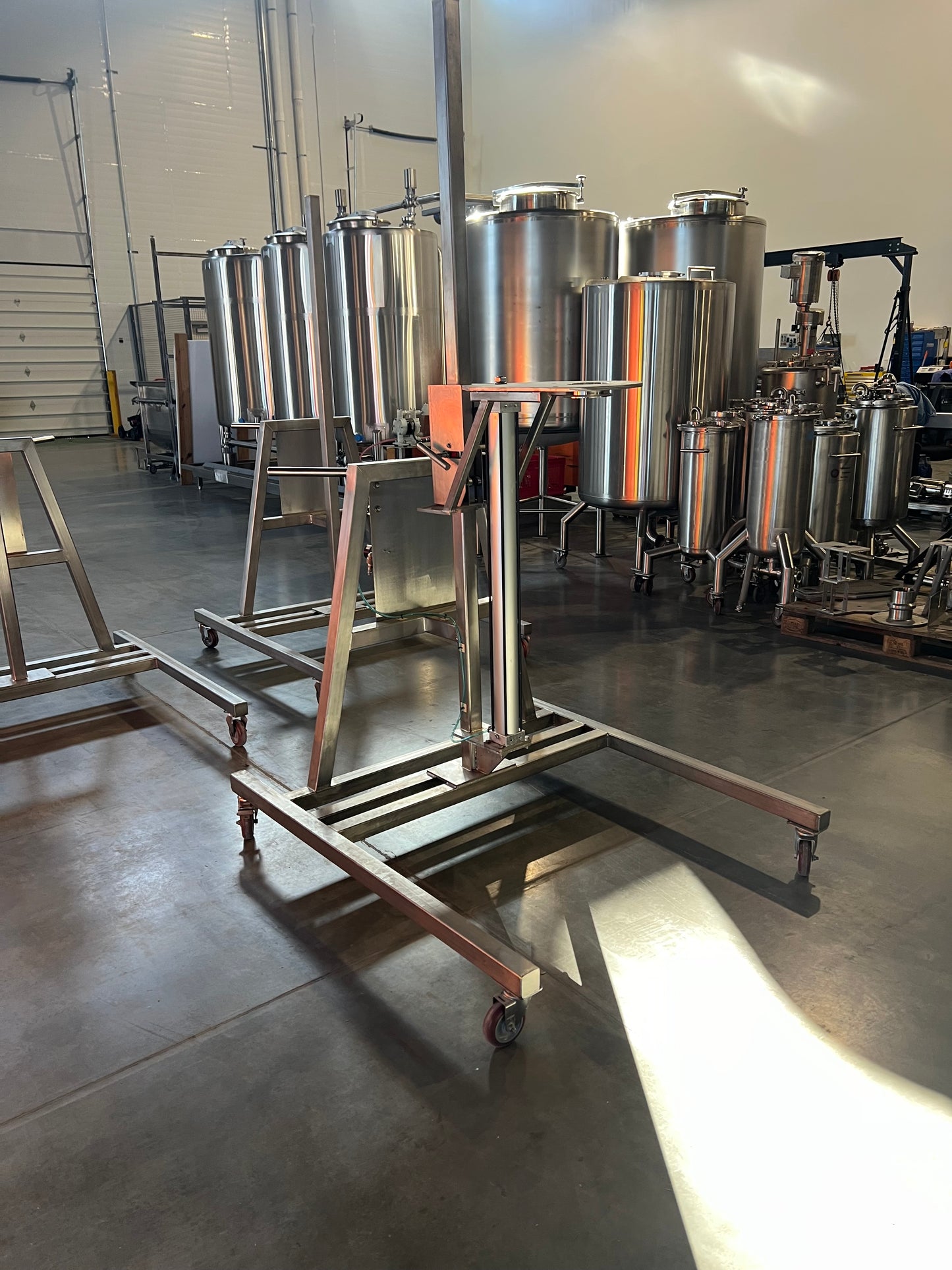 NEW ATS Mixer Pneumatic Lift Stand SS cart with casters Stock UTAH - 3 Each