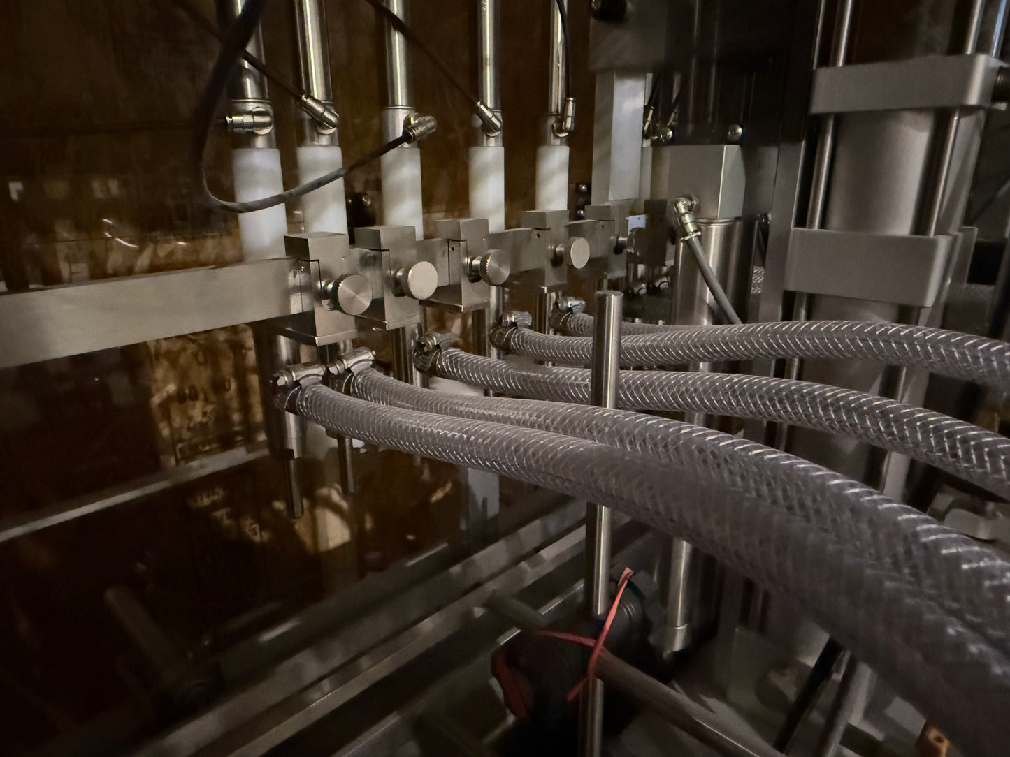 Kaps-All NEW Model V-8-E- Piston filler with 8'6" conveyor - 10 Pistons / Tip Nozzles, Class 1 / Div 1