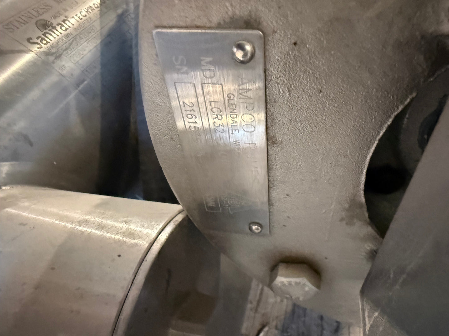 Pre-Owned Ampco Pumps - LCR Single Mechanical, Centrifugal, 7.5 HP Motor