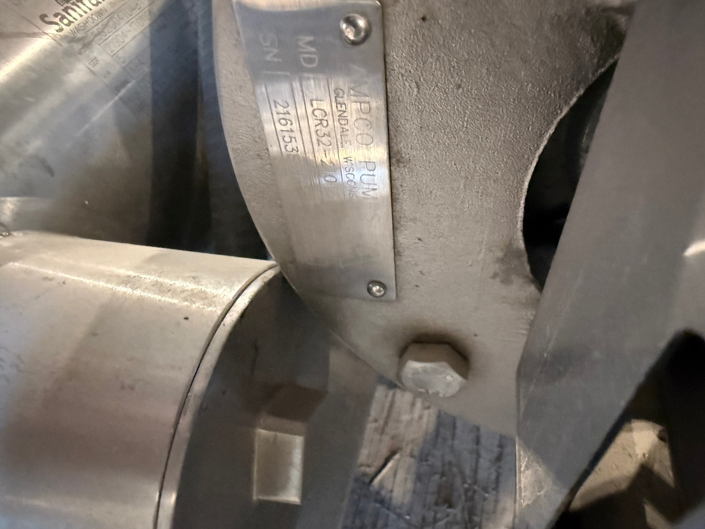 Pre-Owned Ampco Pumps - LCR Single Mechanical, Centrifugal, 7.5 HP Motor