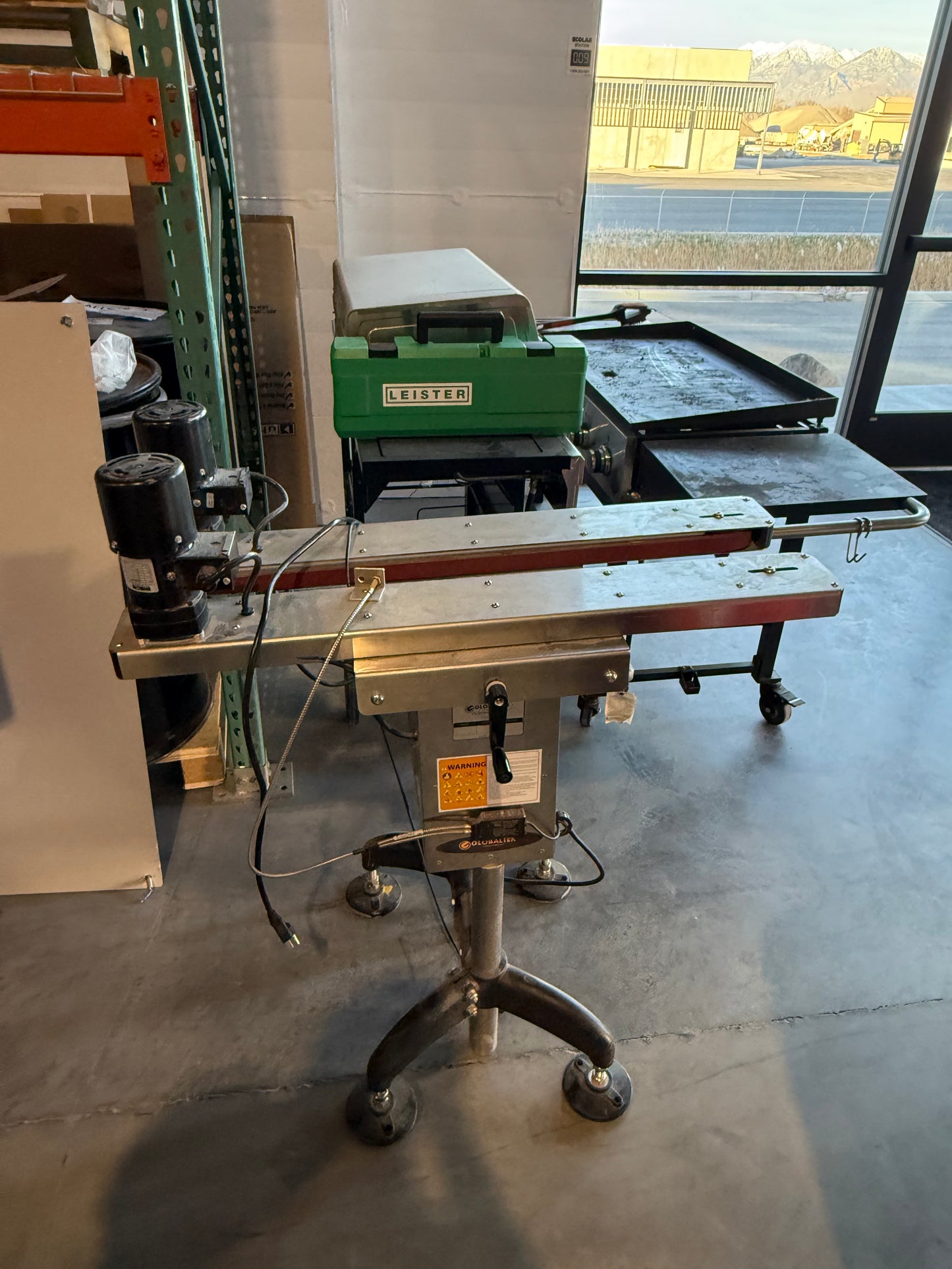 Used - Globaltek Bottomless Belt Transfer Conveyor - (Hugger Belt Conveyor)
